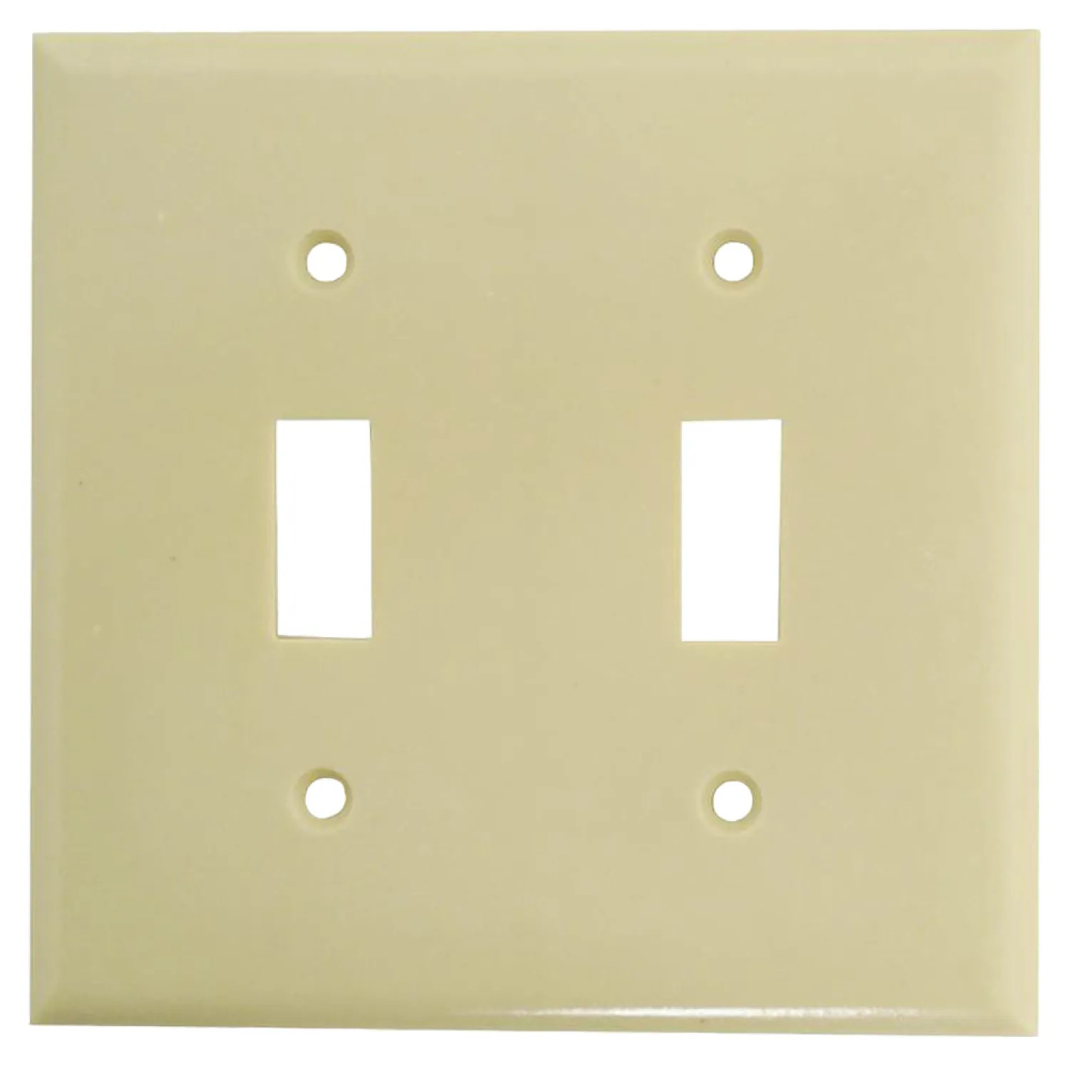 Arrow Hart 2139V-BOX Arrow Hart 2139V-BOX Standard Wall Plate, 2 Gang, 4-1/2 in L X 4.563 in W X 0.08 in T, Ivory