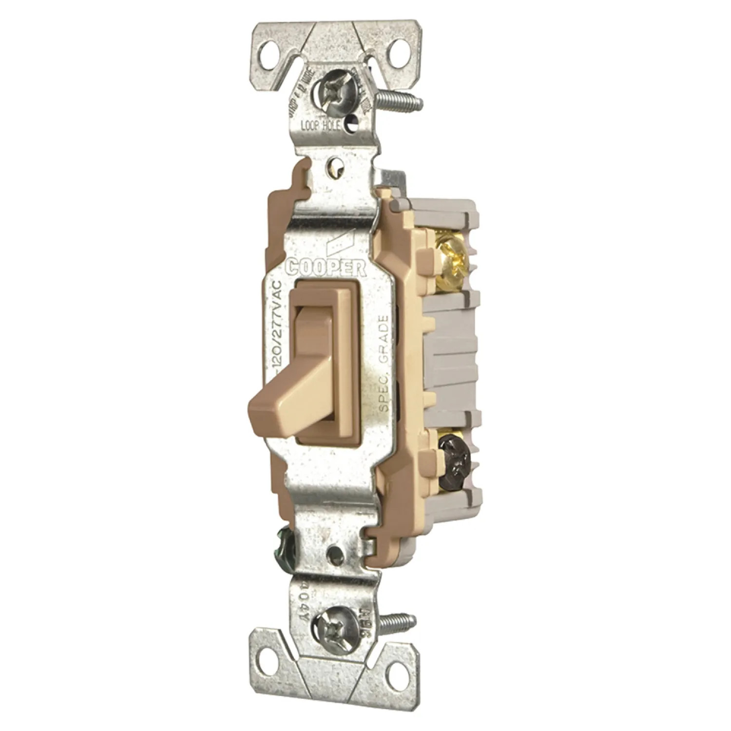Arrow Hart CSB315STV-SP Arrow Hart CSB GRD Pro Toggle Switch, 120/277 VAC, 15 A, Ivory