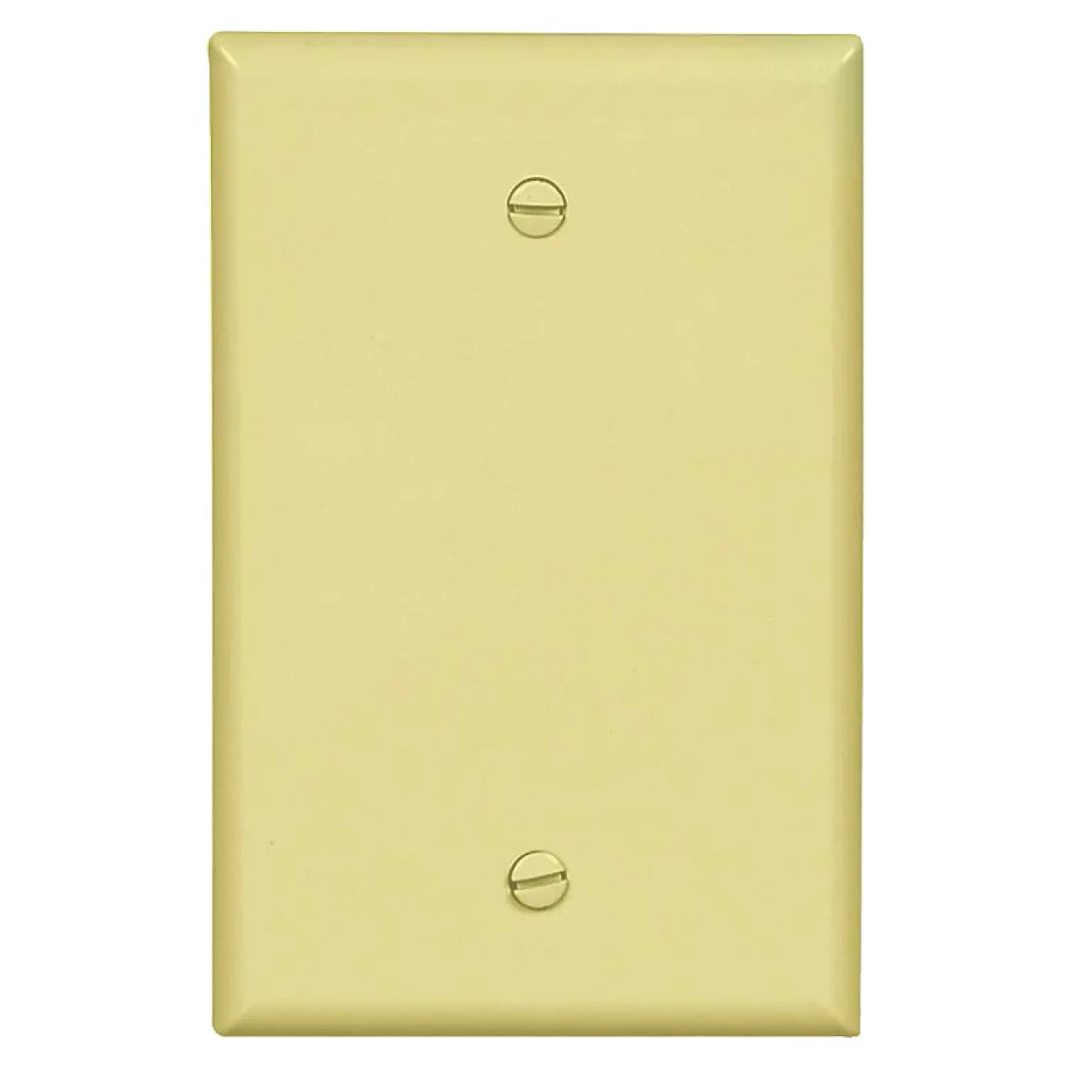 Arrow Hart PJ13V Arrow Hart PJ13 Blank Mid Size Wall Plate, 1 Gang, 4-1/2 in L x 2-3/4 in W x 0.08 in T, Ivory