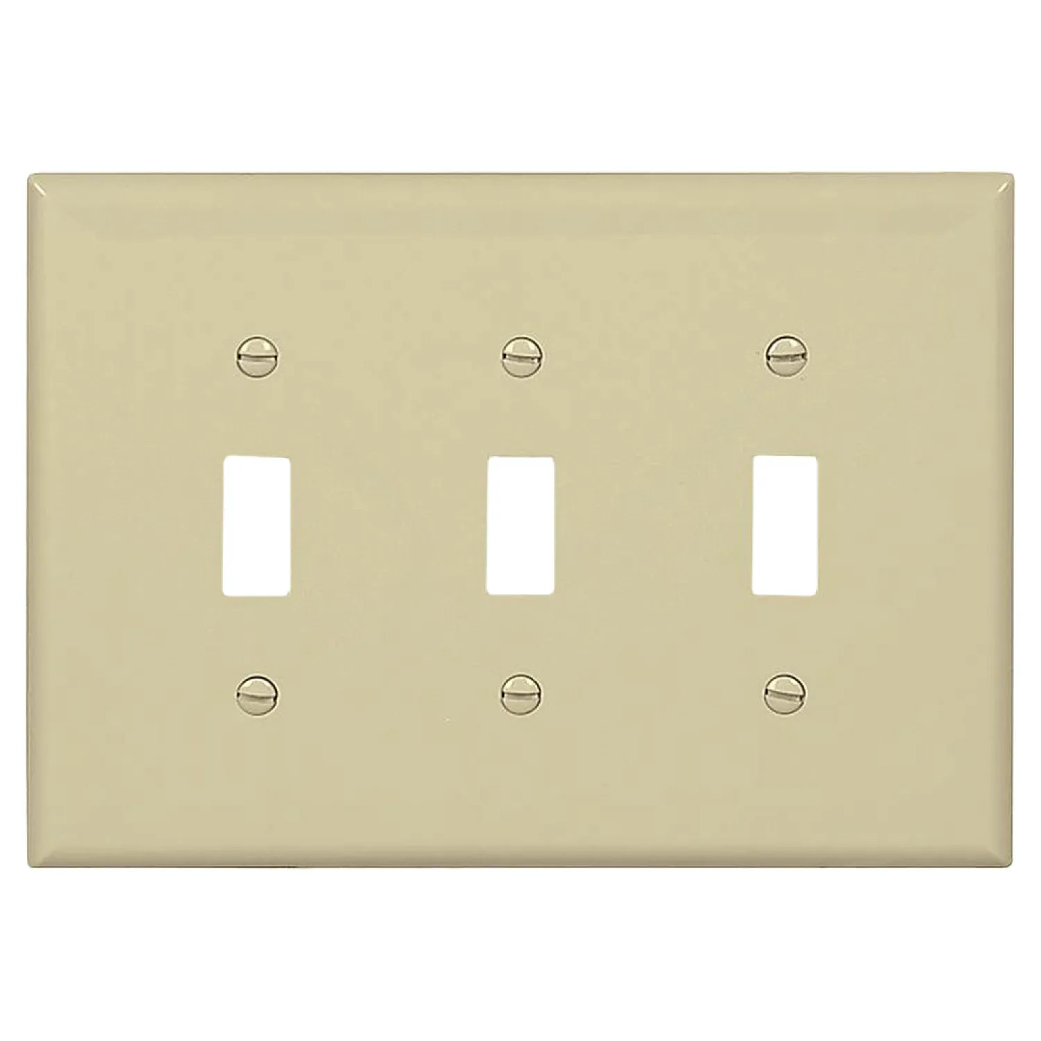 Arrow Hart PJ3V Arrow Hart PJ3 Mid Size Unbreakable Wall Plate, 3 Gang, 4-1/2 in L x 6.37 in W x 0.08 in T, Ivory