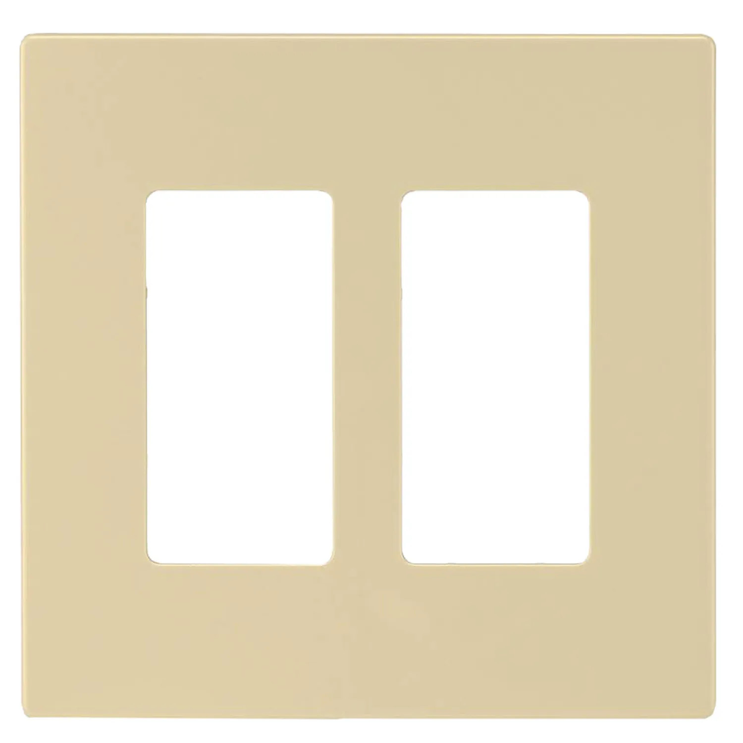 Arrow Hart PJS262V Arrow Hart PJS262 Decorative Screwless Wall Plate, 2 Gang, 4-1/2 in L x 4.56 in W x 0.08 in T, Ivory