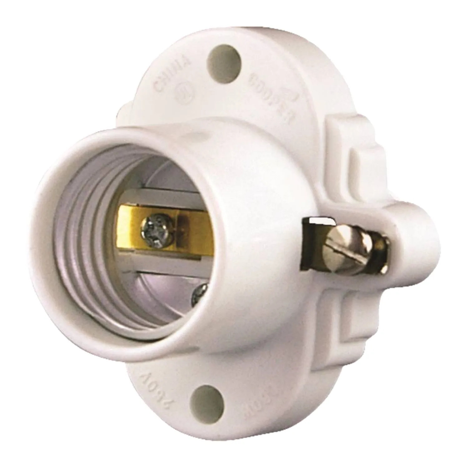 Arrow Hart S752WSP Arrow Hart S752WSP Keyless Cleat Socket, 660 W, Medium, White, Thermoset Plastic