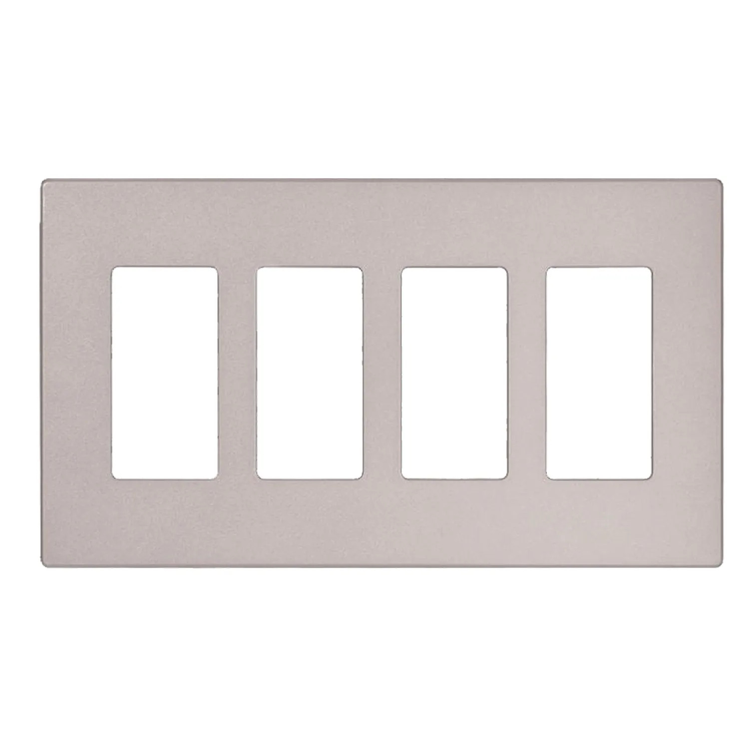 Aspire 9524WS Aspire 9524 Decorative Mid Size Screwless Wall Plate, 4 Gang 4-1/2 in L x 8.19 in W 0.08 in T, White Satin