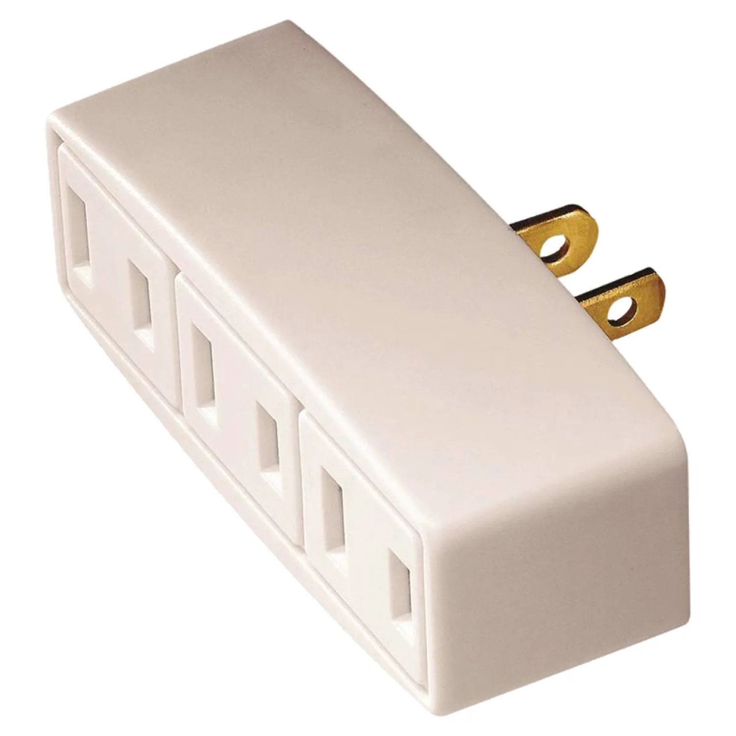 Cooper BP1747W Cooper BP1747W Outlet Tap/Adapter, 125 V, 15 A, 3 Outlet, White