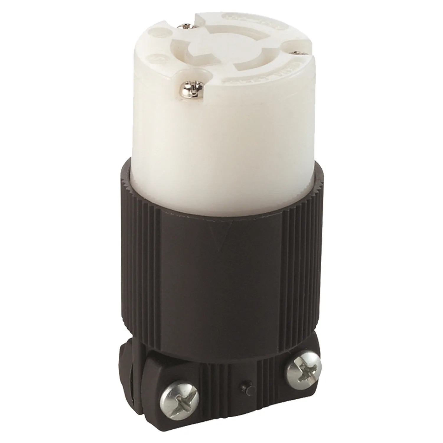Cooper Wiring CWL515C Cooper Wiring Hart Lock Safety Grip Polarized Straight Body Locking Connector, 125 VAC, 15 A, 2 Poles, 3 Wires