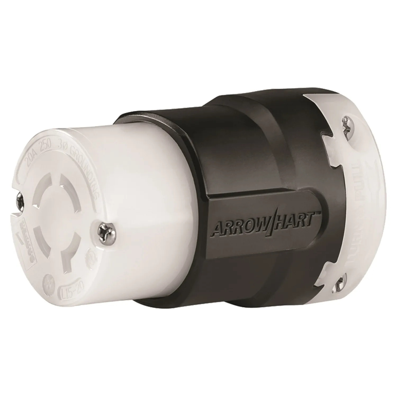 Cooper Wiring AHL1520C Cooper Wiring Ultra Grip Connector Body, 250 V, 20 A, 3, 3 Pole, 4 Wire, Nylon, 0.38 - 1.16 in, L15-20 NEMA