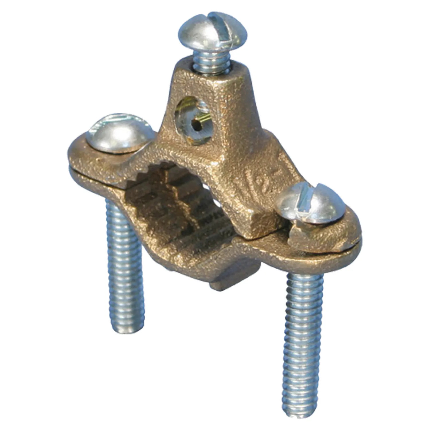 Erico CWP1JU Eritech CWP1JU Grounding Pipe Clamp, 1/2 - 1 in, Silicone Bronze