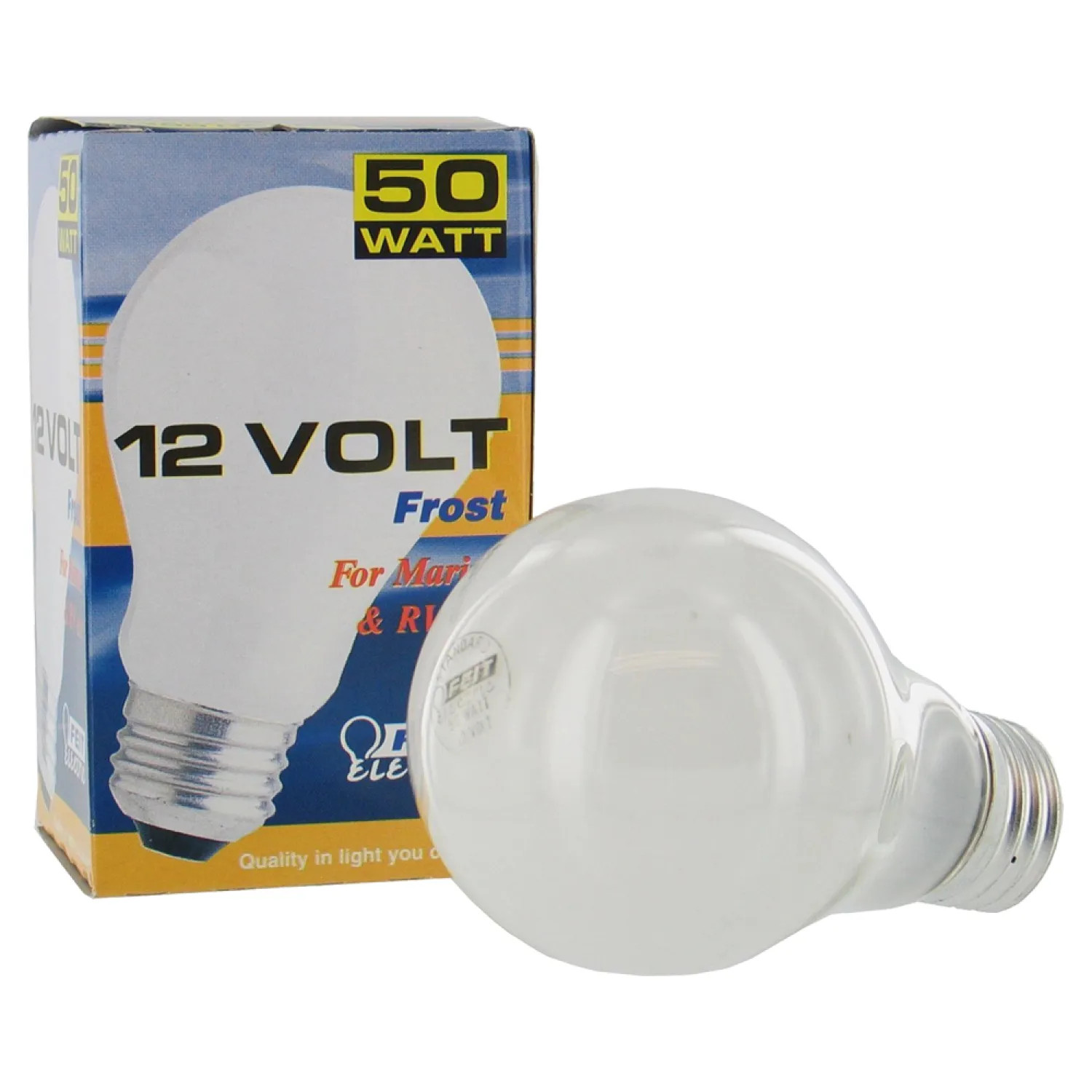 Feit 50A-12 Feit Electric 50A-12 Low Voltage Incandescent Lamp, 50 W, 12 V, A19, Medium, 2500 hr