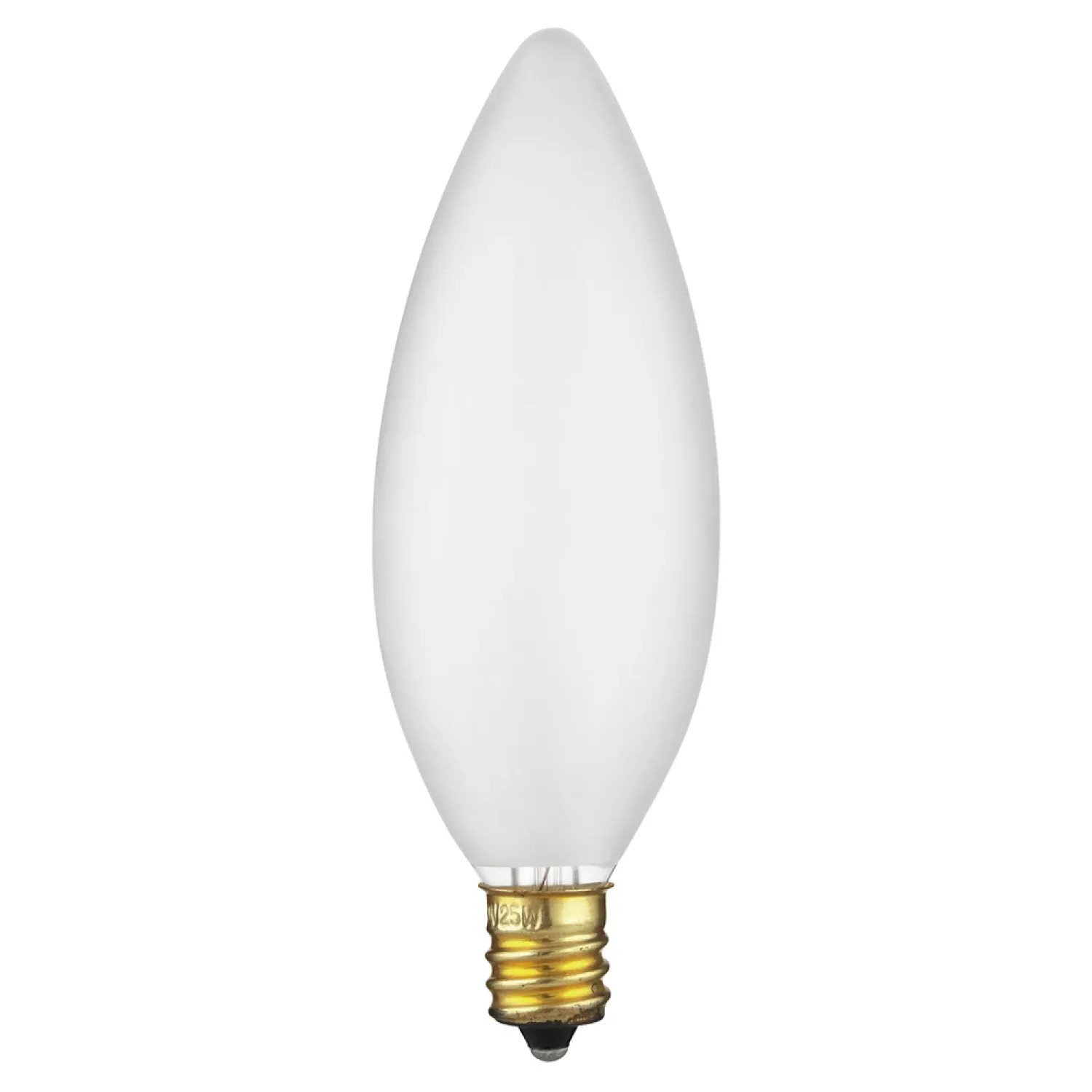 Feit BP25CTF Feit Electric BP25CTF Dimmable Incandescent Lamp, 25 W, 120 V, B9-1/2, Candelabra Screw E12