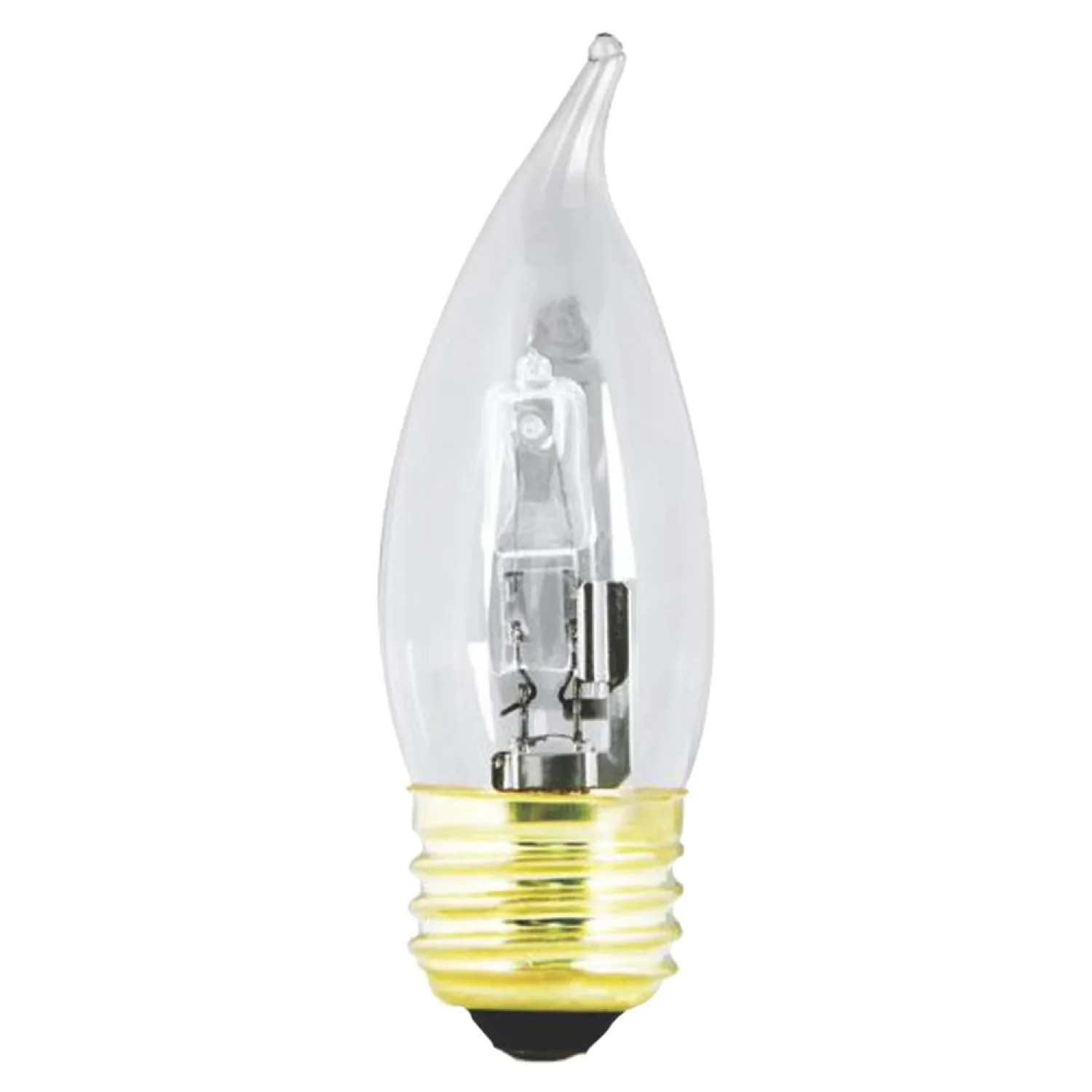Feit BPQ40EFC/2 Feit Electric BPQ40EFC/2 Dimmable Halogen Lamp, 40 W, 120 V, Flame Tip, Medium Screw (E26)