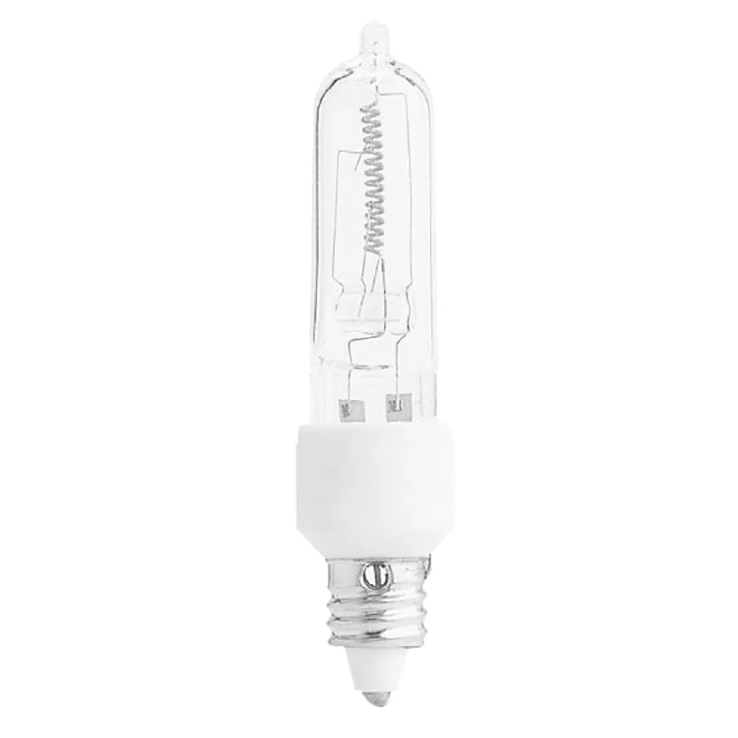 Feit BPQ50/CL/MC Feit Electric BPQ50/CL/MC Dimmable Halogen Lamp, 50 W, 120 V, T4, Miniature Candelabra Screw E11