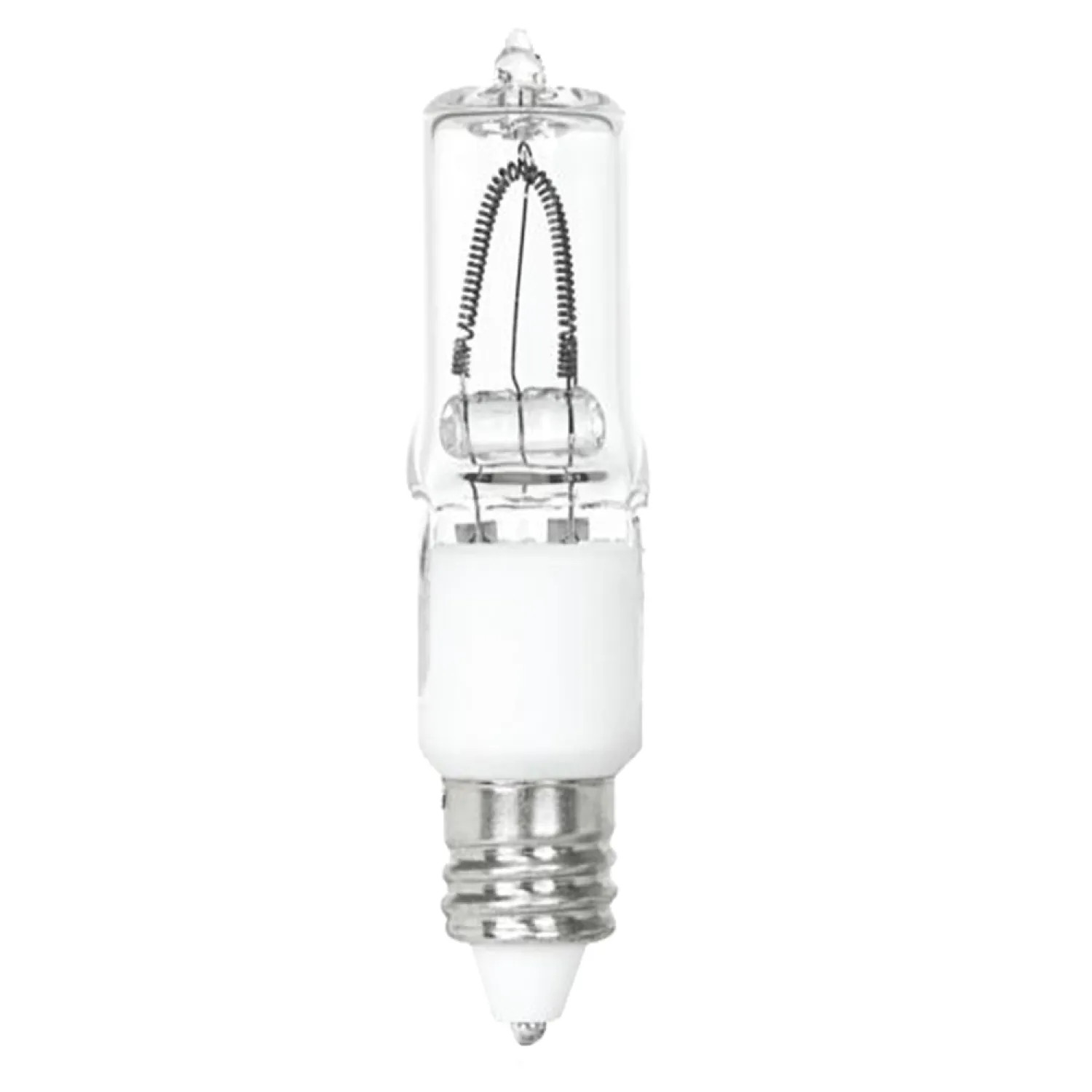 Feit BPQ75/CL/MC Feit Electric BPQ75/CL/MC Dimmable Halogen Lamp, 75 W, 120 V, T4, Miniature Candelabra Screw E11