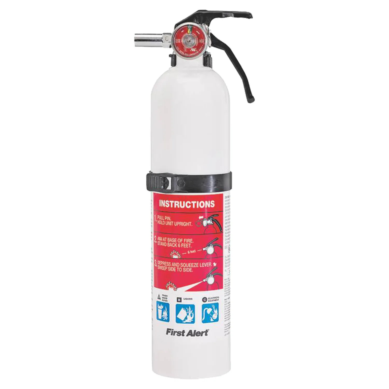 First Alert MARINE1 First Alert MARINE1 Rechargeable Fire Extinguisher, 2.5 lb, White