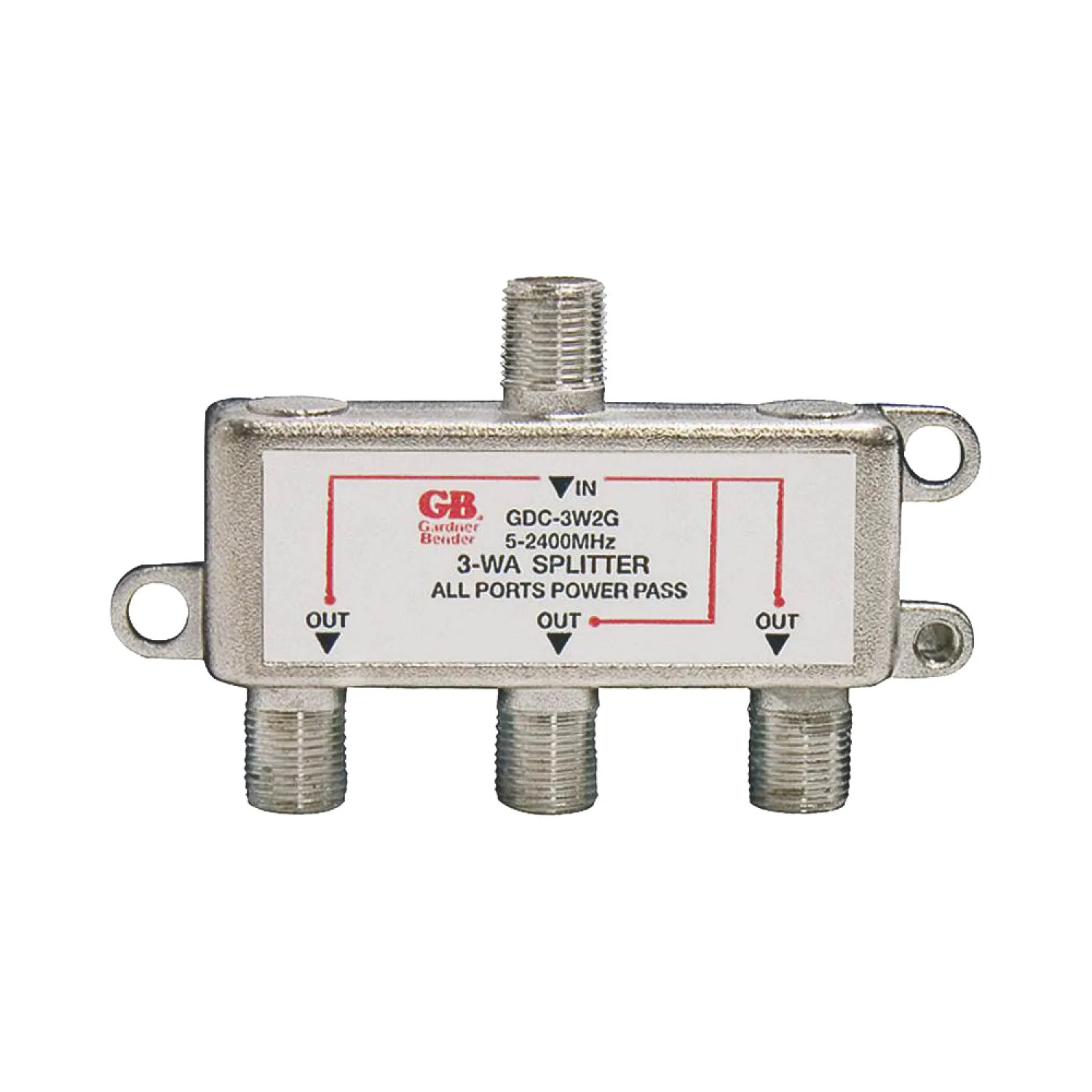 Gardner Bender GDC-3W2G Gardner Bender GDC-3W2G 3-Way Satellite/Digital TV Splitter