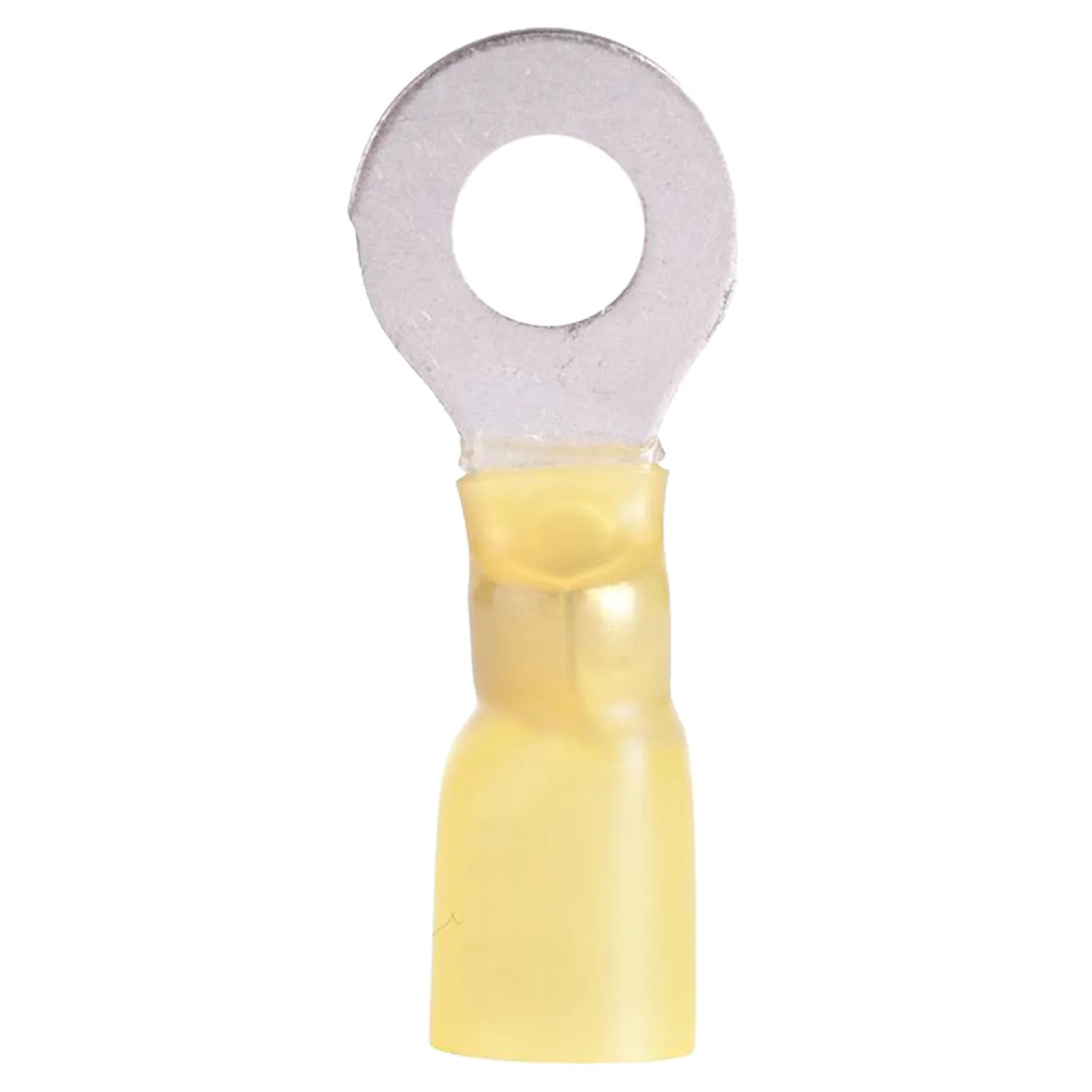 Gardner Bender AMT-108 GB Xtreme AMT-108 Crimp Ring Terminal, 12 - 10 AWG, 600 V, Heat Shrink, Nylon, Yellow