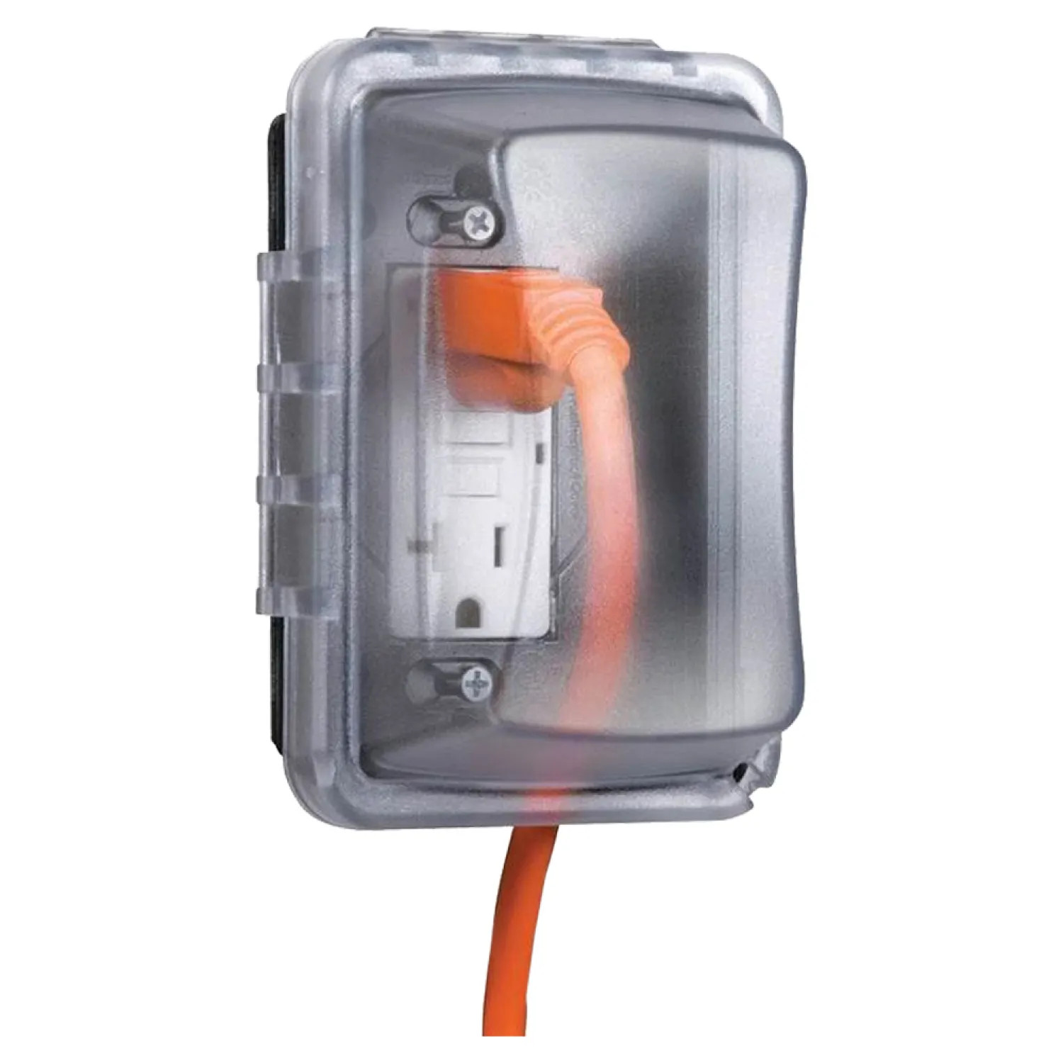 Raco MM410C Taymac MM410C Non-Metallic Weatherproof Receptacle Cover, 5-1/2 in L X 2-3/4 in W, Clear, Polycarbonate