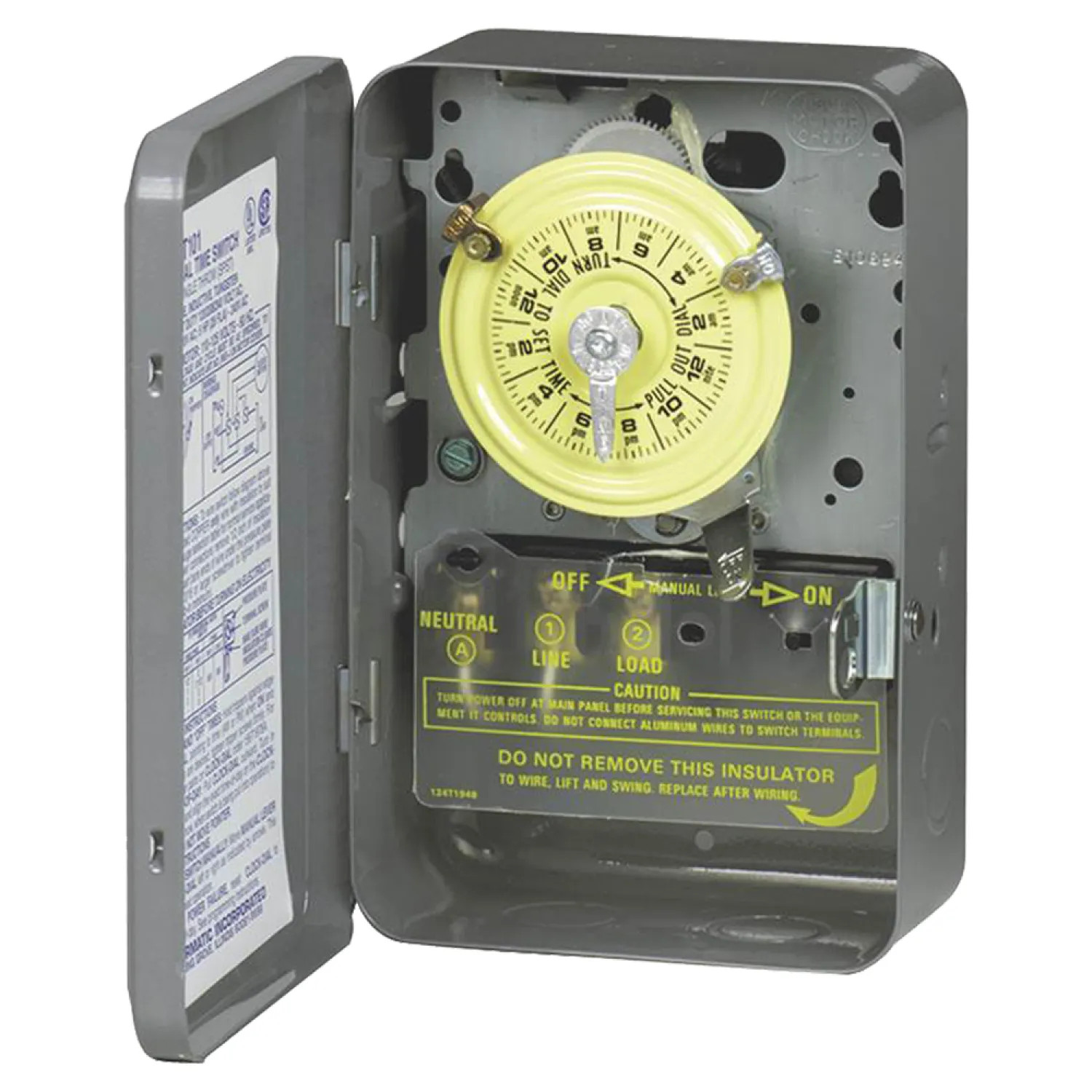 Intermatic T101 Intermatic T101 Electromechanical Timer, 125 V, 40 A, 1 - 23 hr, 1 - 12 Cycles per Day