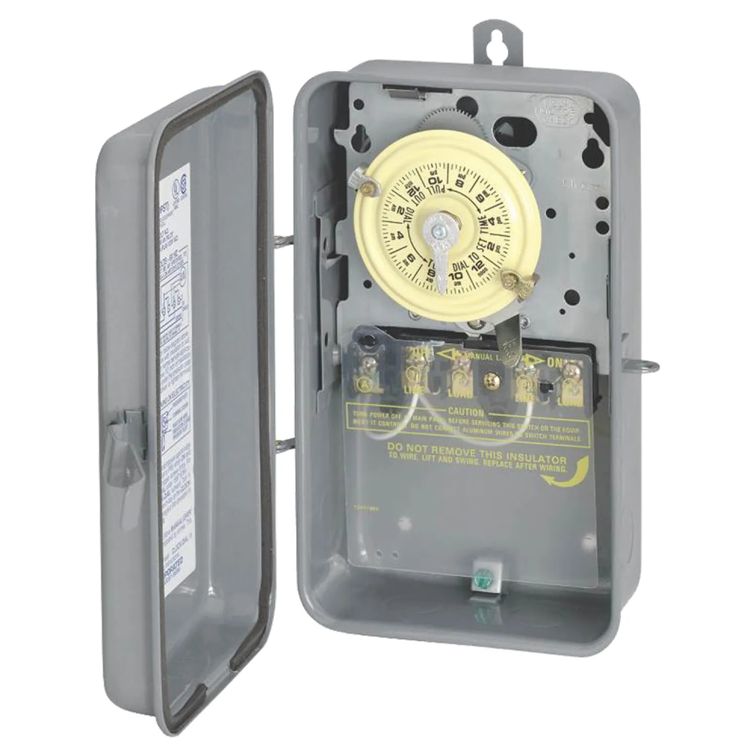 Intermatic T104R Intermatic T104R Electromechanical Timer, 208 - 277 V, 40 A, 1 - 23 hr, 1 - 12 Cycles per Day