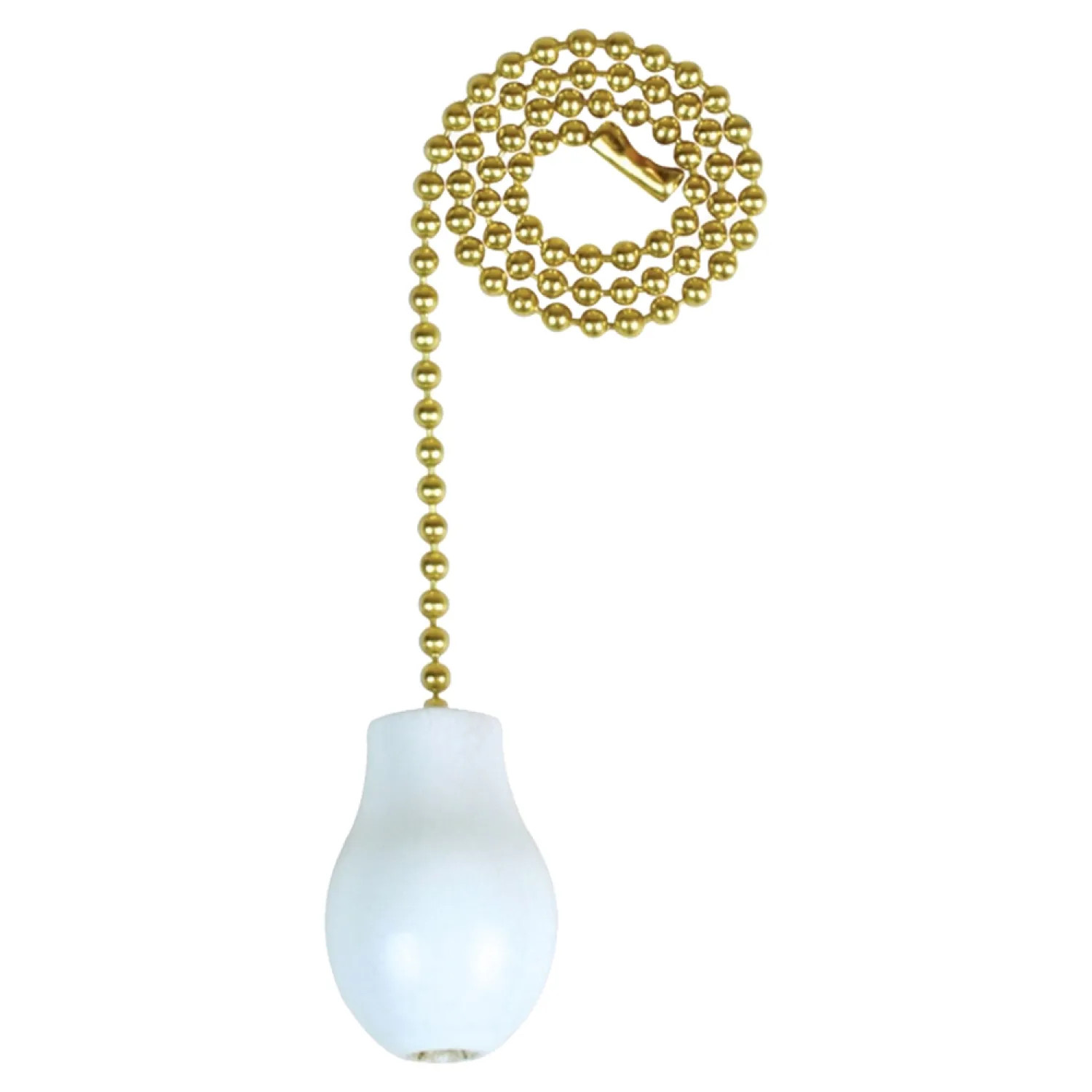 Jandorf 60319 Jandorf 60319 Ceiling Fan Pull Chains, White Wooden Knob, Solid Brass