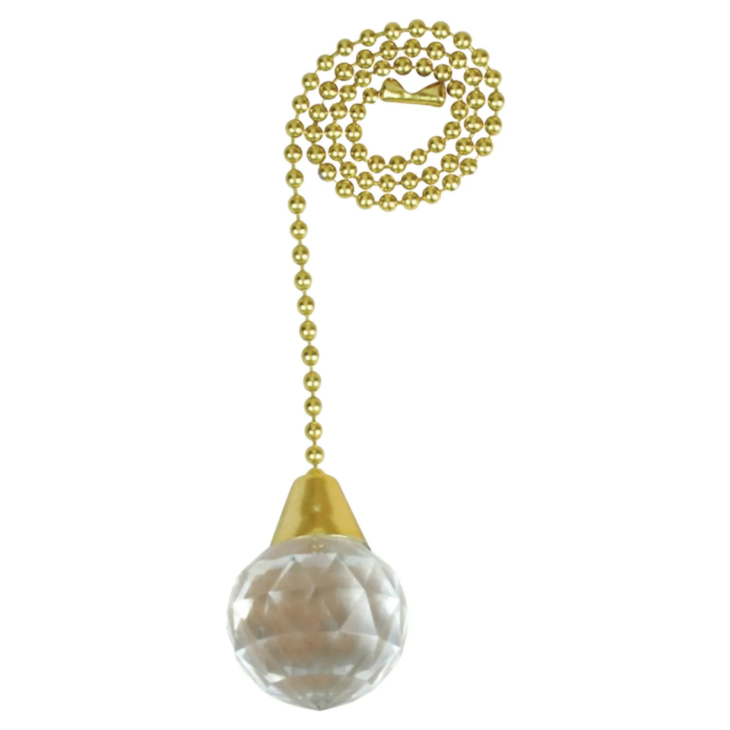 Jandorf 60320 Jandorf 60320 Ceiling Fan Pull Chains, Acrylic Sphere, Solid Brass