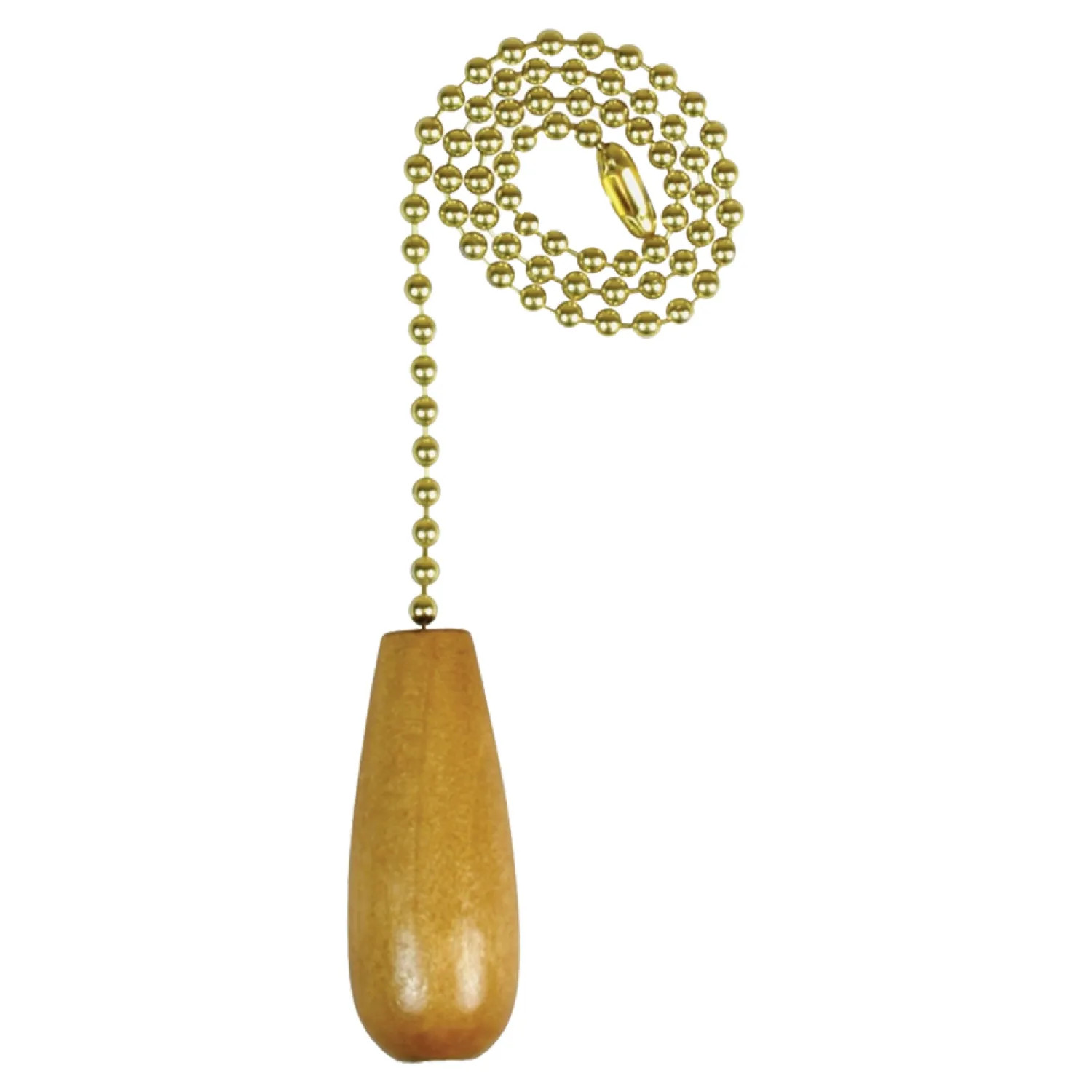 Jandorf 60321 Jandorf 60321 Ceiling Fan Pull Chains, Wooden Cylinder, Solid Brass