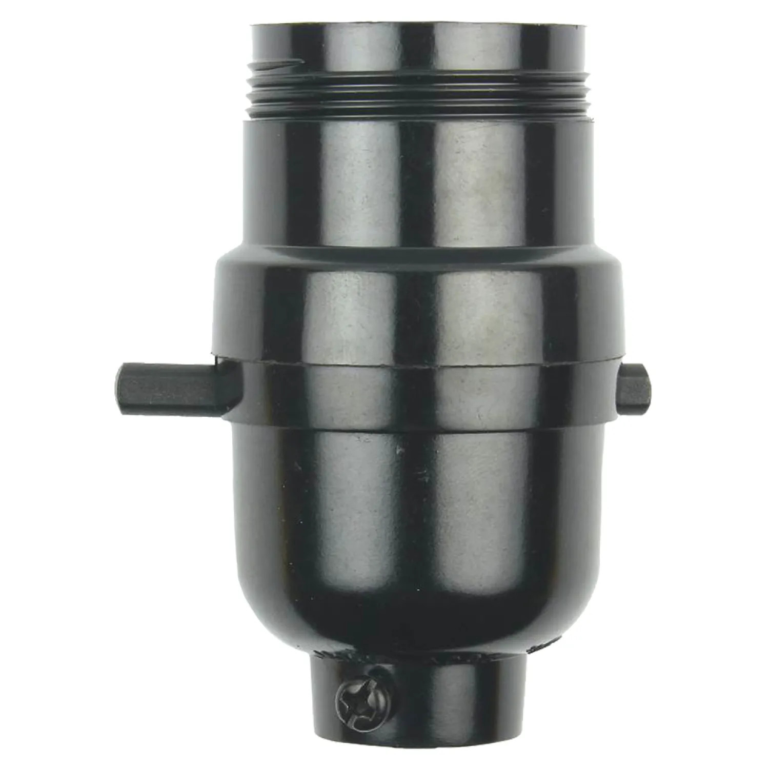 Jandorf 60535 Jandorf 60535 On/Off Push Through Lamp Socket, 660 W, Medium, Black, Phenolic