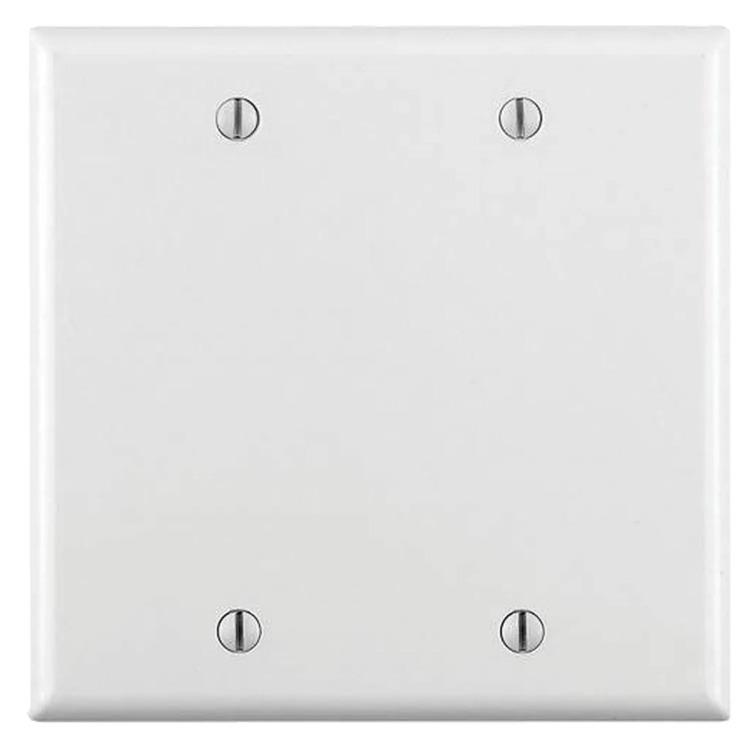 Leviton 001-88025-000 Leviton 001-88025-000 2-Blank Standard Size Wall Plate, 2 Gang, 4.5 in L X 4.56 in W 0.22 in T, White, Smooth
