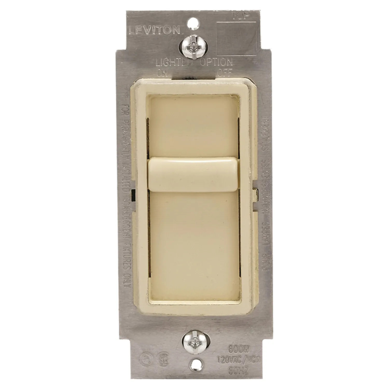 Leviton C21-06672-1LI Leviton C21-06672-1LI Decora Led/Cfl/Incd/Dimmers, Single Pole, Ivory