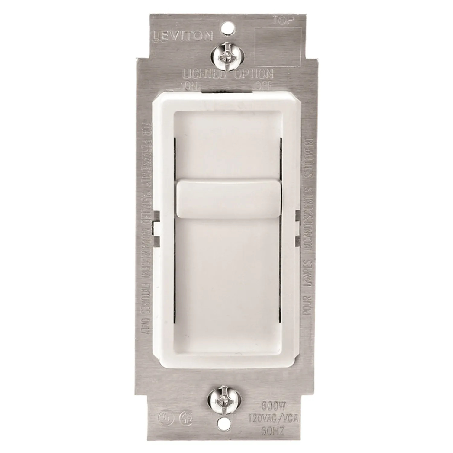 Leviton C22-06672-1LW Leviton C22-06672-1LW Decora Led/Cfl/Incd/Dimmers, Single Pole, White