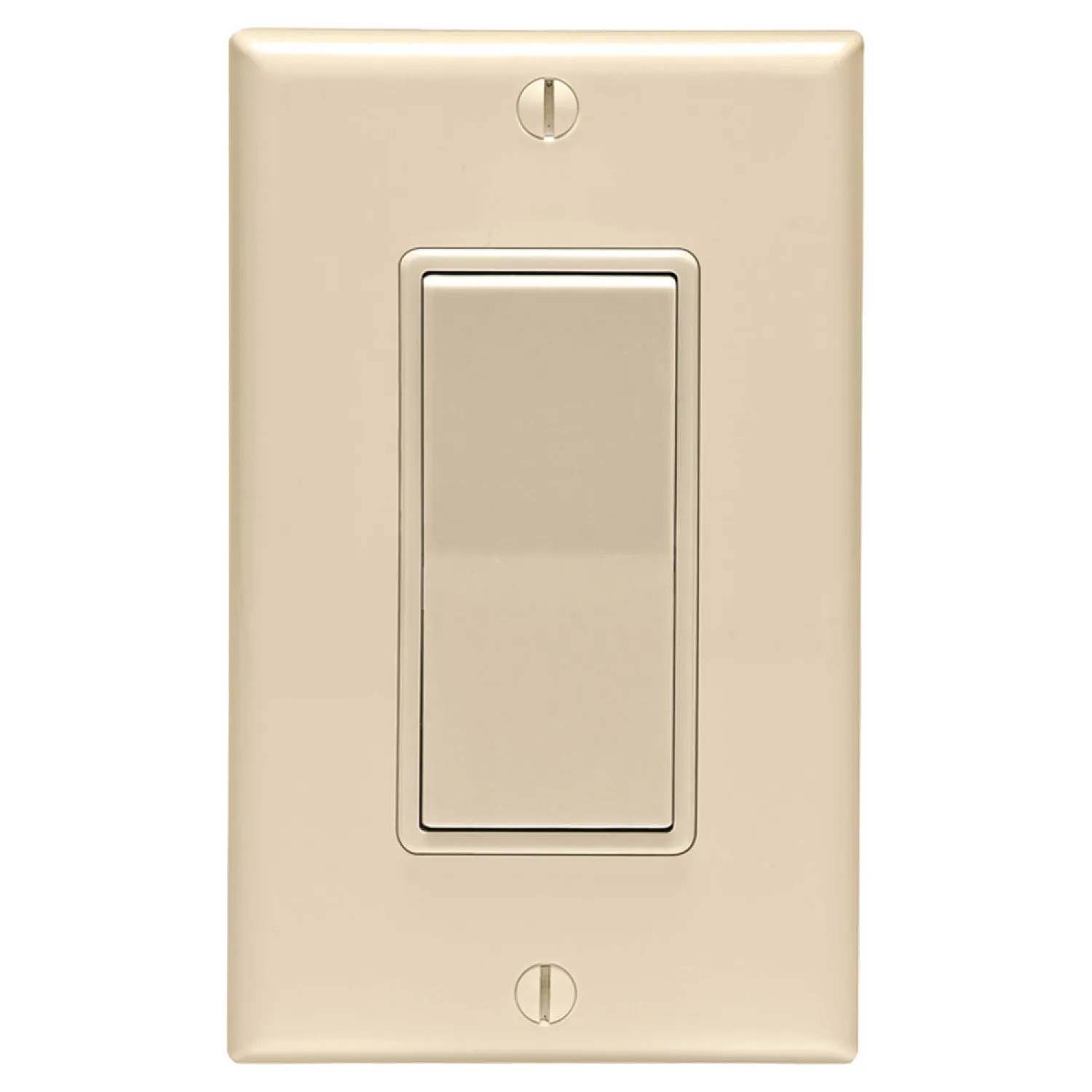 Leviton C36-05671-02T Leviton Decora Rocker Switch With Wall Plate, 120/277 VAC, 12 A, 1 P