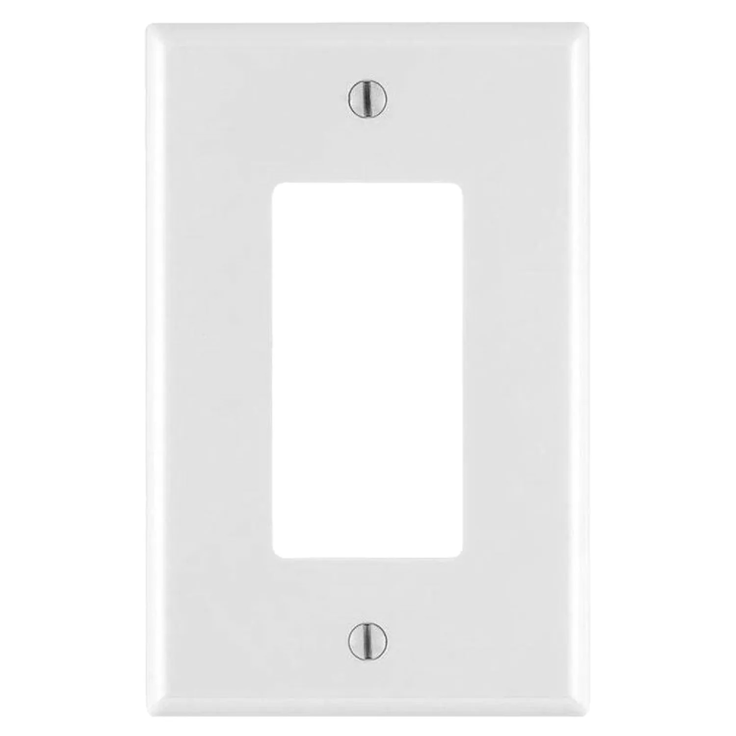 Leviton M52-0PJ26-0WM Leviton M52-0PJ26-0WM 1-Decora Midway Size Wall Plate, 1 Gang, 4.88 in L X 3.13 in W, White