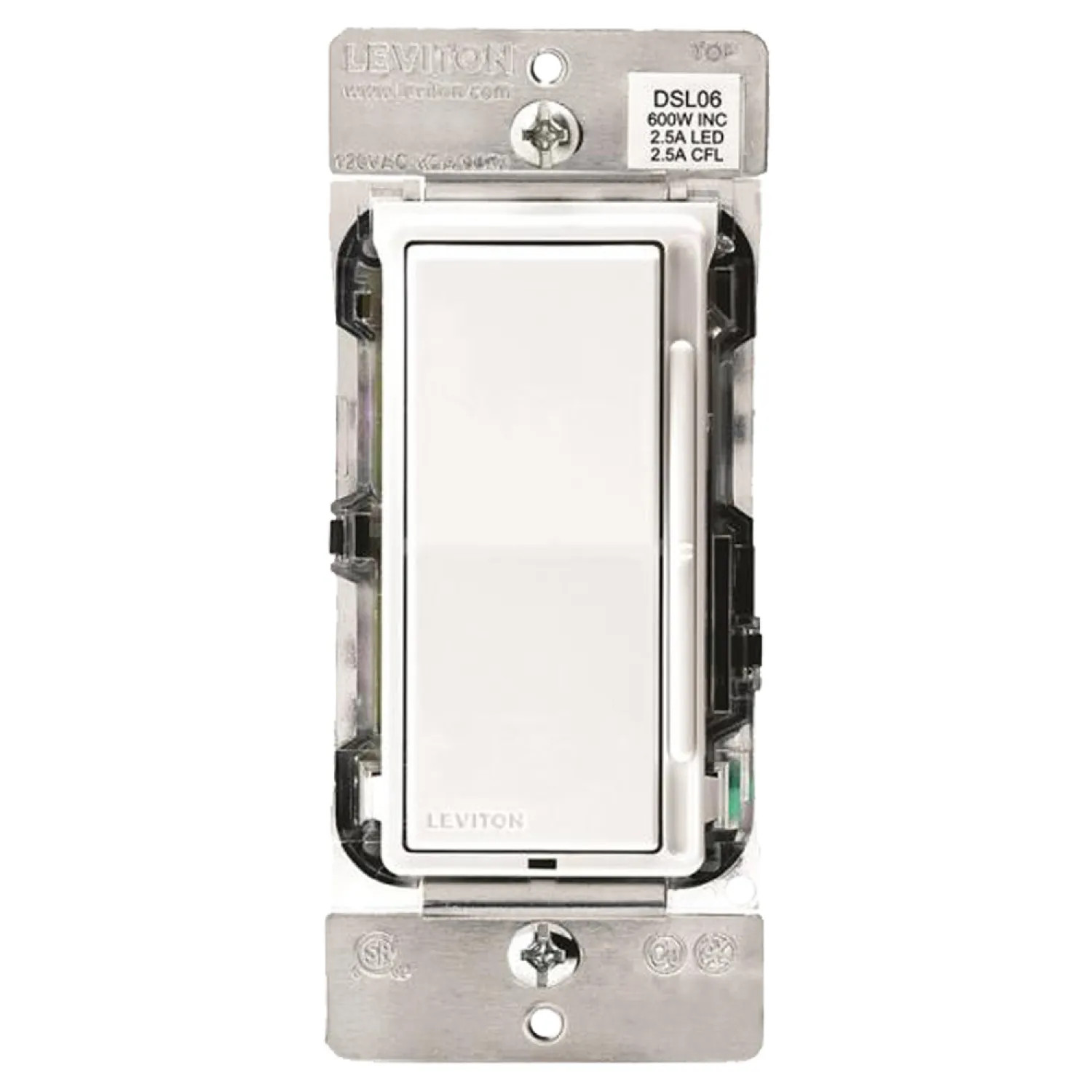 Leviton R00-DSL06-1LM Leviton R00-DSL06-1LM Decora LED/CFL/INCD/ HAL Dimmers, White/Light Almond