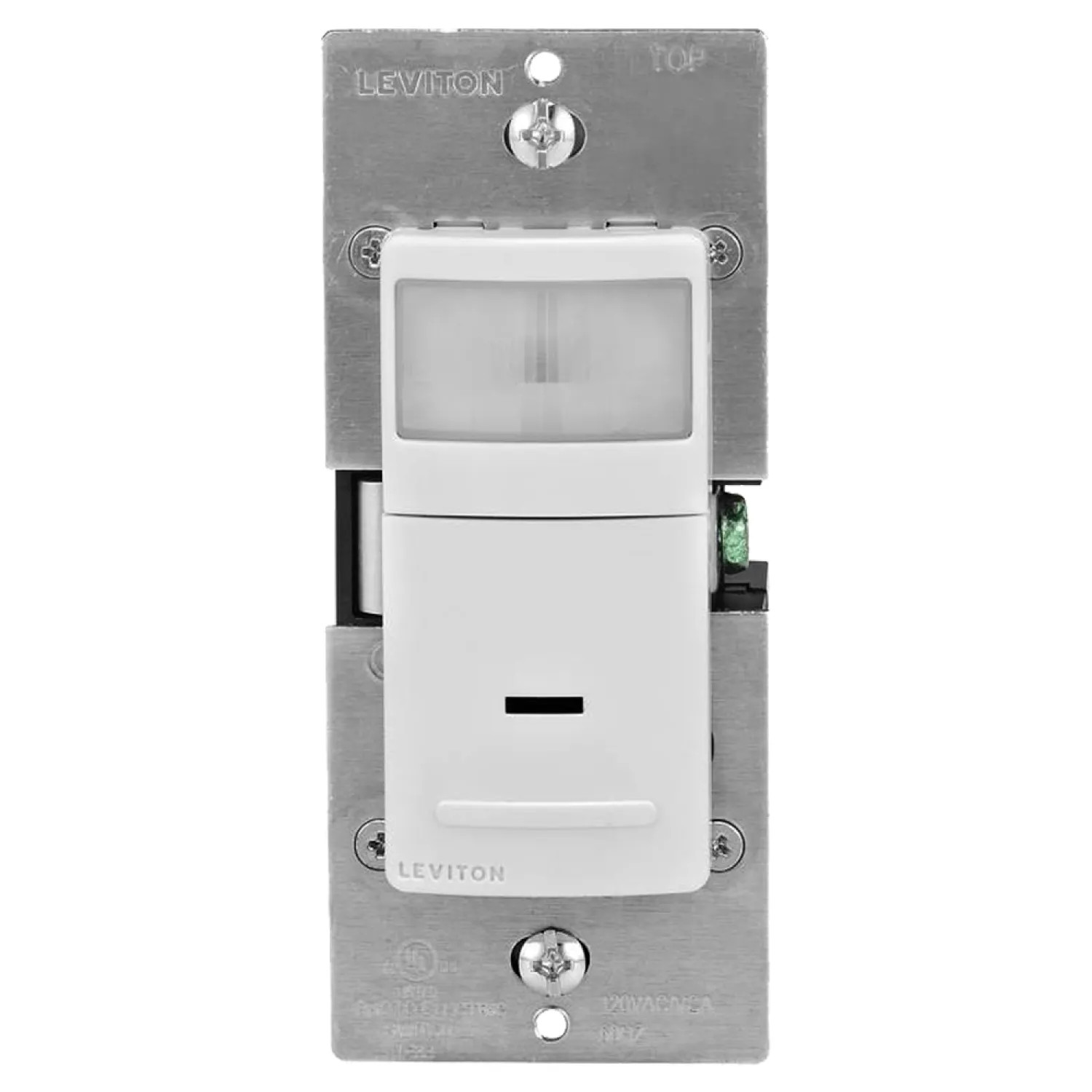 Leviton R02-IPS02-1LW Leviton R02-IPS02-1LW Single Pole Universal Motion Sensor, 150 W, 120 V, 900 ft, 180 deg