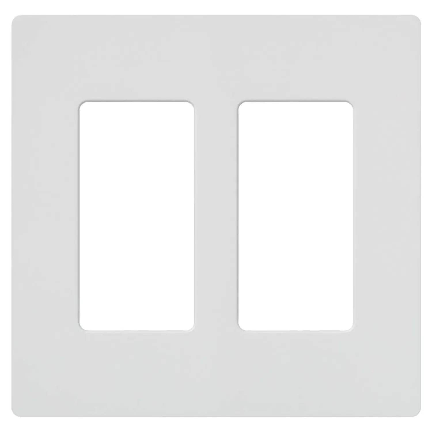 Lutron CW-2-WH Claro Maestro CW Screwless Seamless Square Wall Plate, 2 Gang, 4.69 in L x 4-3/4 in W x 0.3 in D