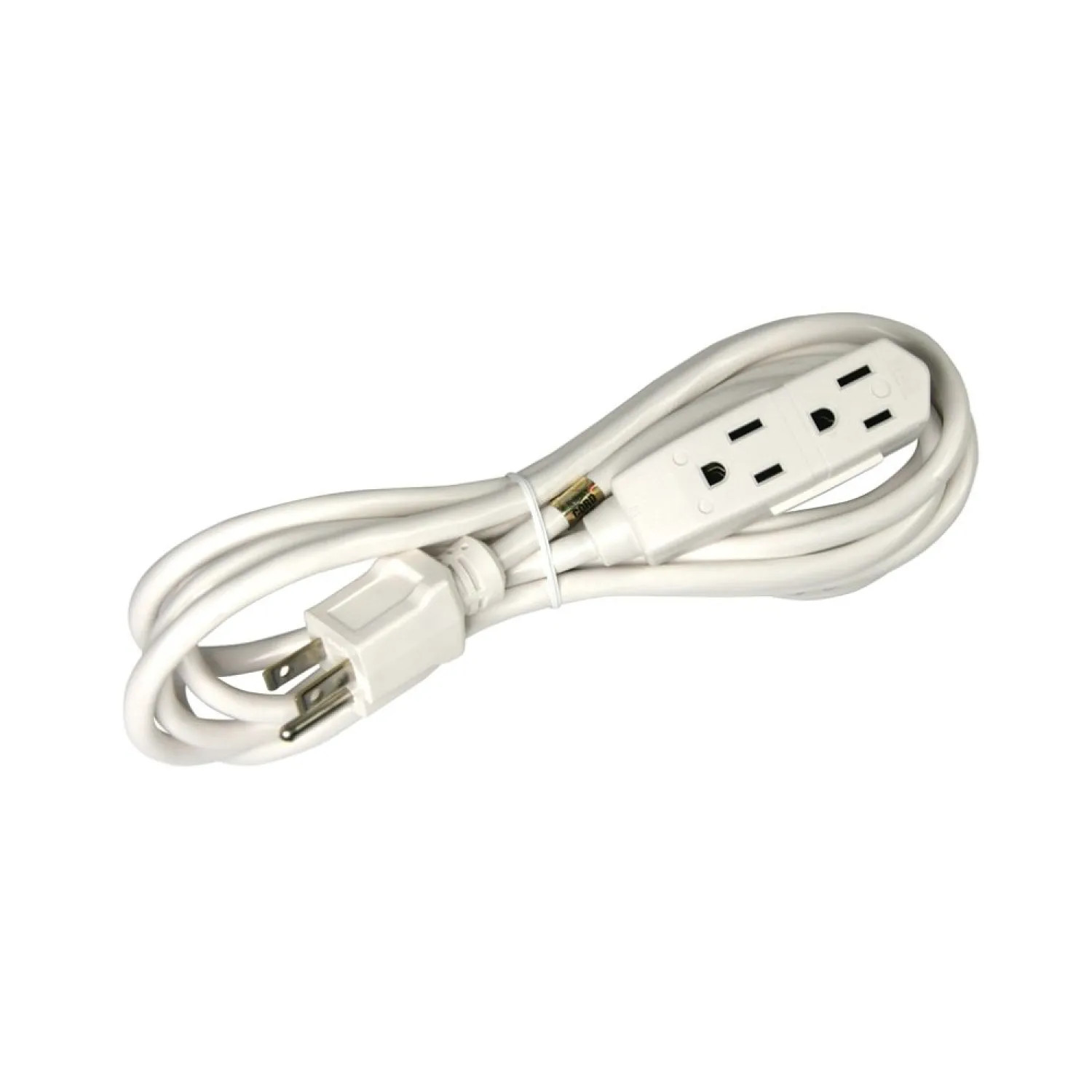 Power Zone OR890609 PowerZone 3-Outlet 9' Office Cord, 125 V, 13 A, 16 AWG, White - OR890609