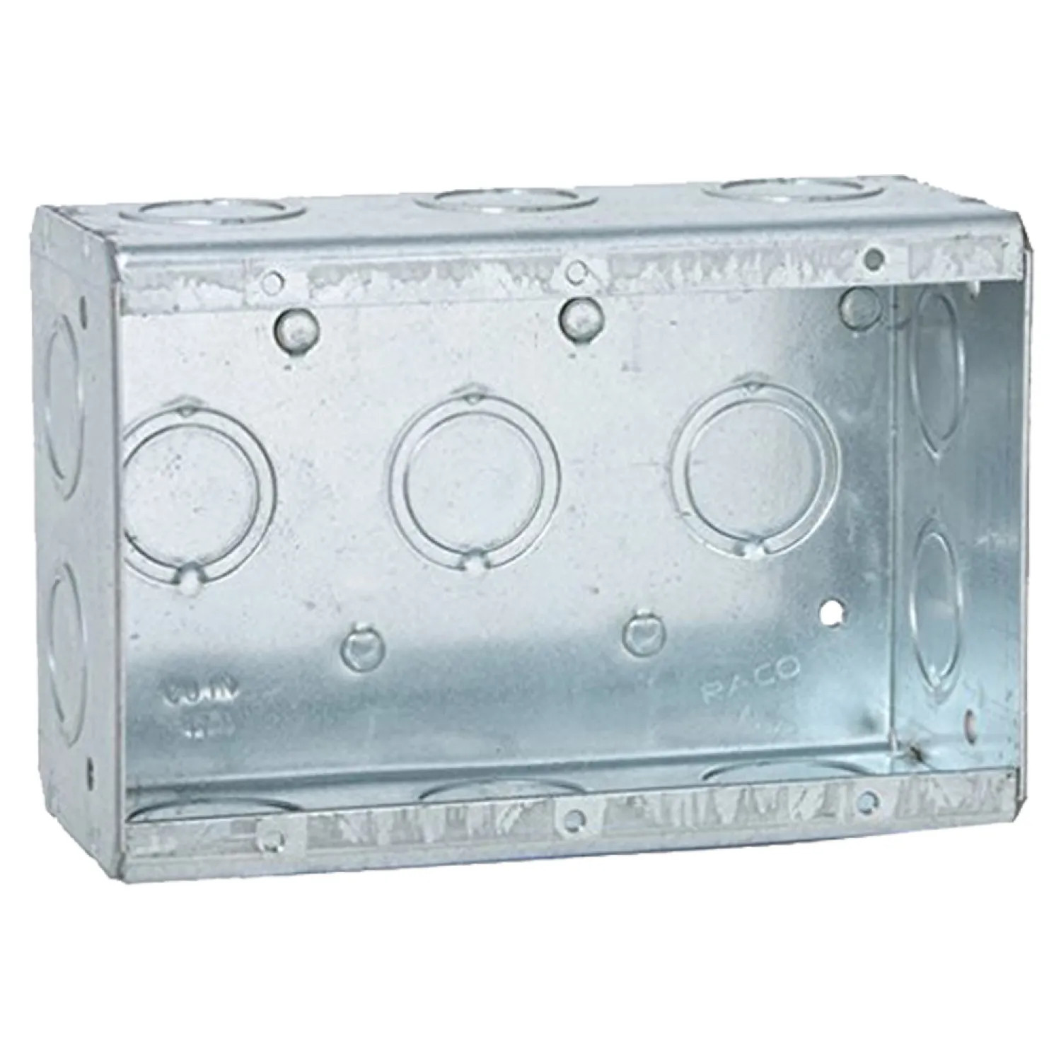 Raco 692 Raco 3-Gang Masonry Box, Nongangable, 2-1/2