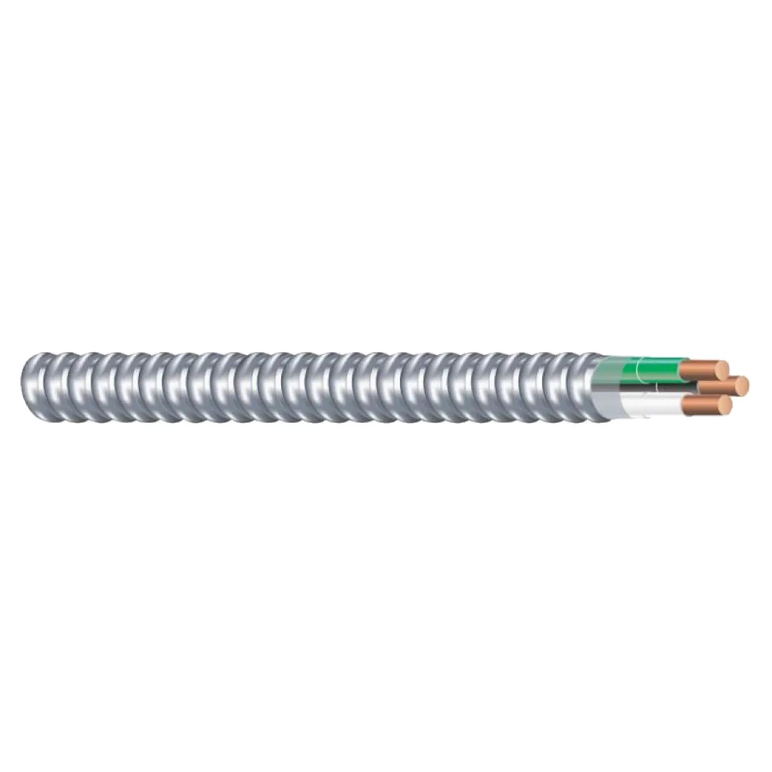 Southwire 68580023 Armolite 68580023 Solid Metal Clad Cable, 12/2, 100 ft, 600 V, Copper