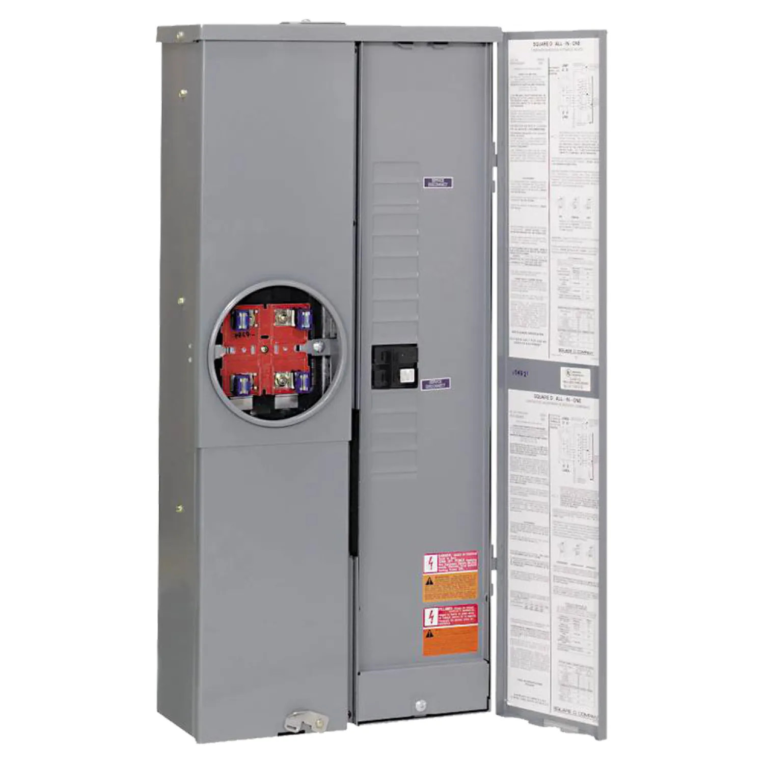 Square D SC2040M200C Homeline Square D SC2040M200C All-in-One Combination Load Center, 120/240 VAC, 200 A