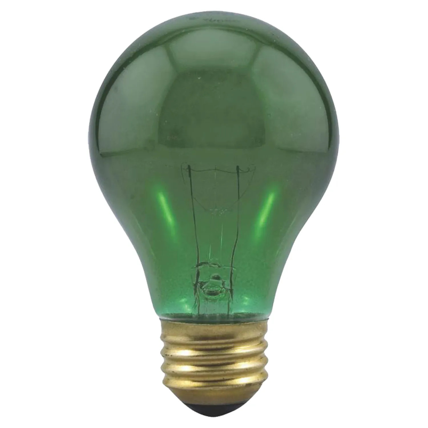 Sylvania 25W/GREEN/A19 Osram Sylvania 11714 Incandescent Lamp, 25 W, 125 V, A19, Medium Brass ,, 3000 hr