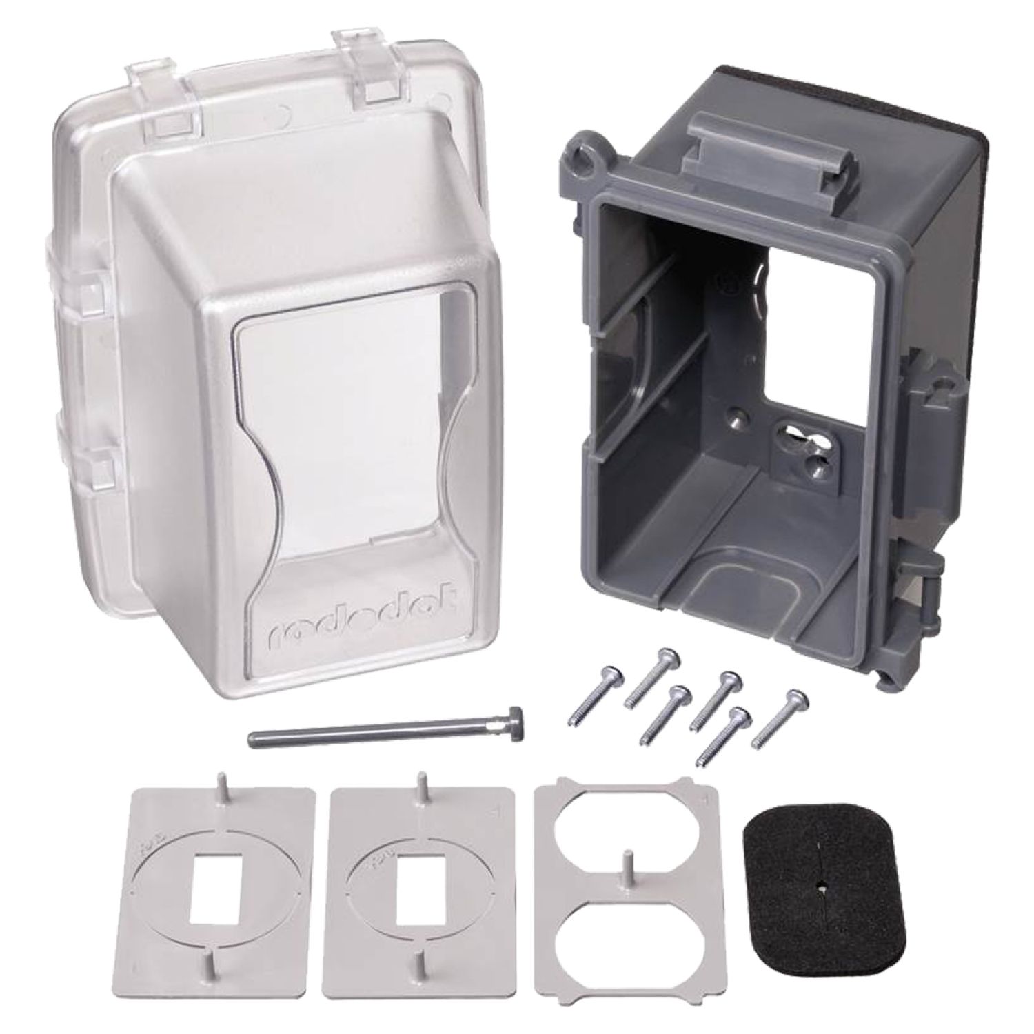Carlon CKPM Carlon Code Keeper Red Dot CKNM-NG Non-Metallic Weatherproof Cover, 4-3/4 in D, Clear