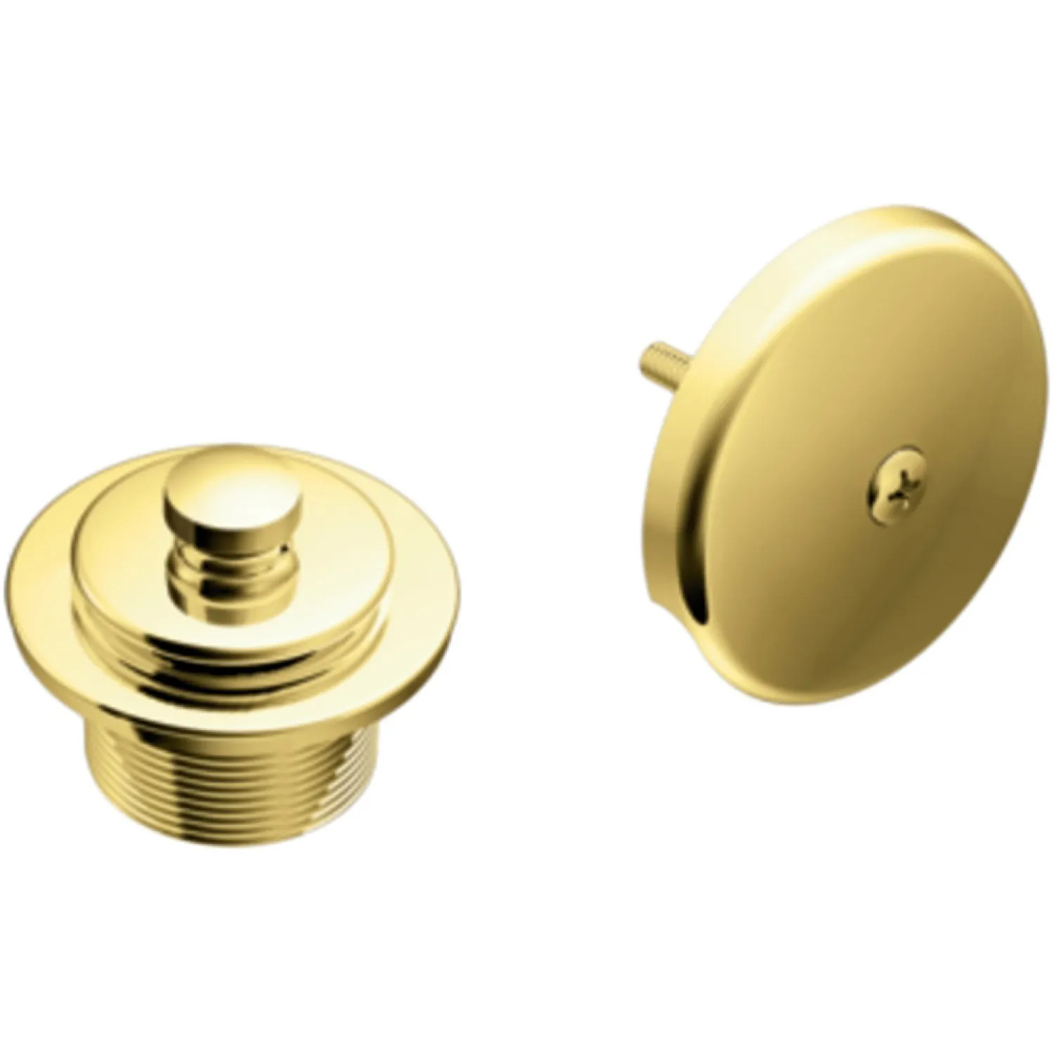 Moen T90331P Moen Push-N-Lock Waste and Overflow Trim, Polished Gold - T90331P