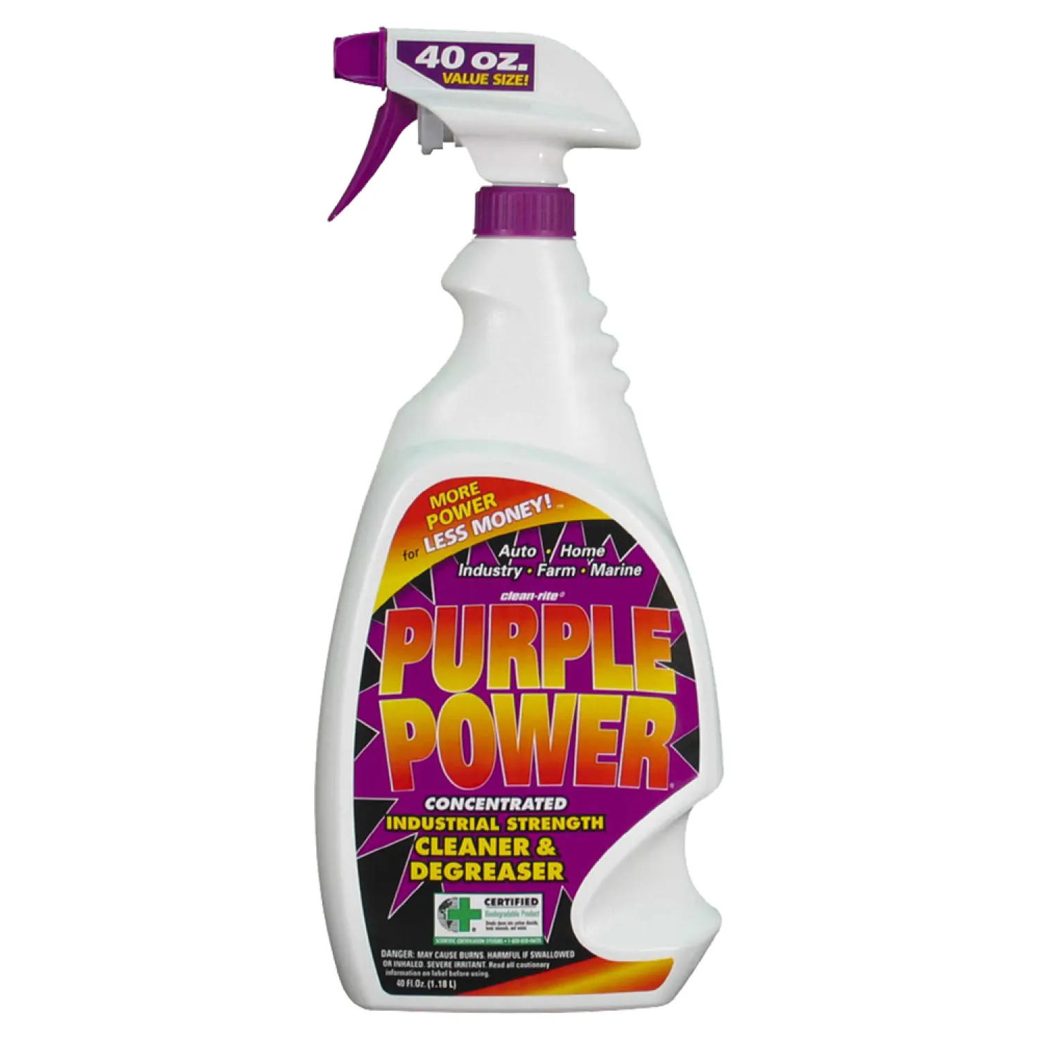 Purple Power 4319PS Purple Power 4319PS Industrial Strength Cleaner/Degreaser, 40 oz, Bottle, Purple, Liquid, Characteristic
