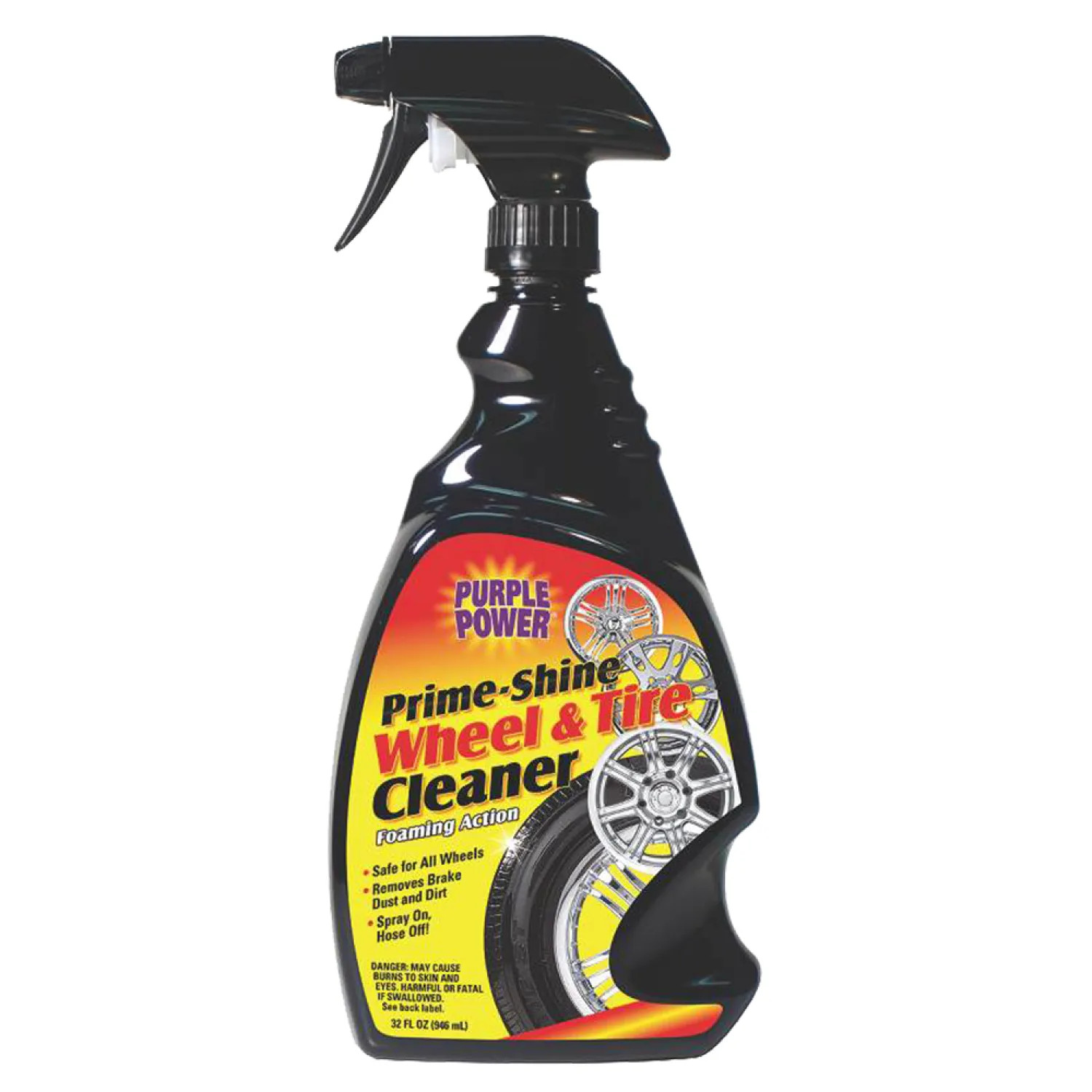 Purple Power 4817PS Purple Power Prime Shine 4817PS Wheel and Tire Cleaner, 32 oz, Bottle, Clear, Liquid, Characteristic