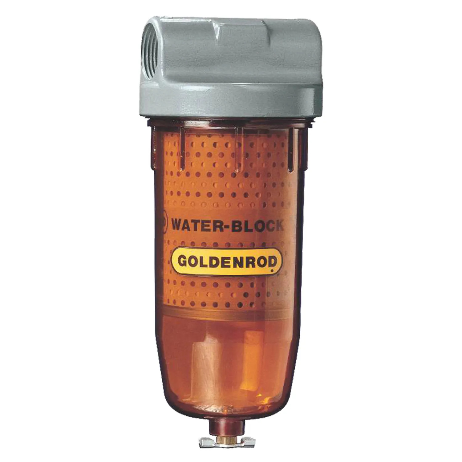 Dutton-Lainson 496 Goldenrod Water Block Spin-On Fuel Filter, 4 in Dia x 9-1/2 in L x 4-5/16 in W, 17 u