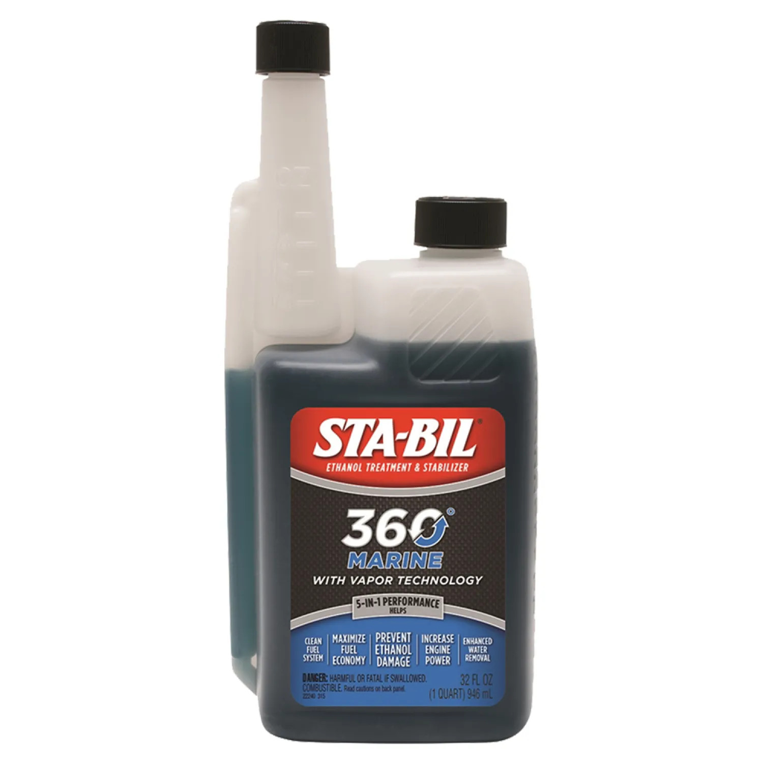 Sta-Bil 22240 Sta-Bil 22240 Marine Formula Fuel Stabilizer, 32 oz, Bottle, Blue/Green, Liquid