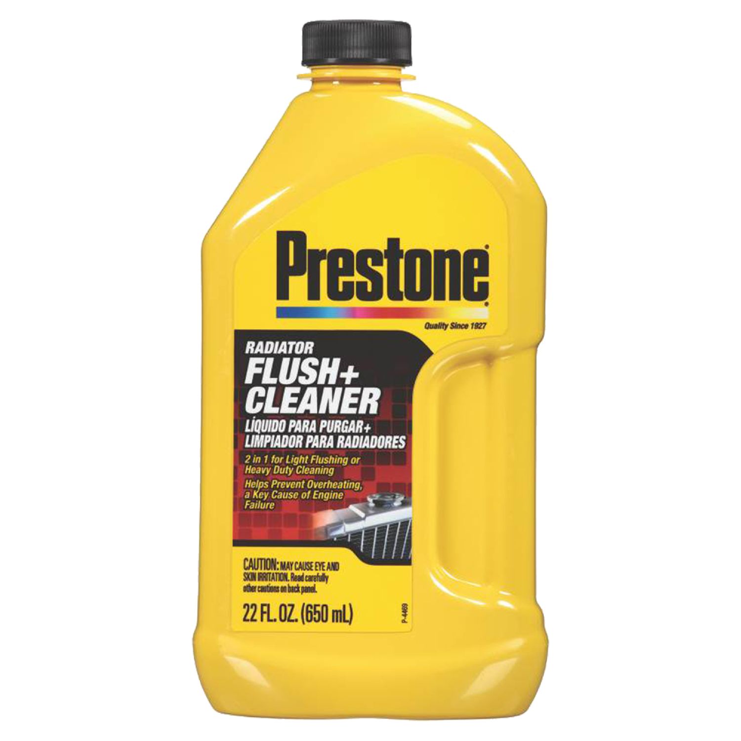 Prestone AS105Y Prestone AS-105Y Biodegradable Radiator Flush and Cleaner, 22 oz, Bottle, Clear, Liquid