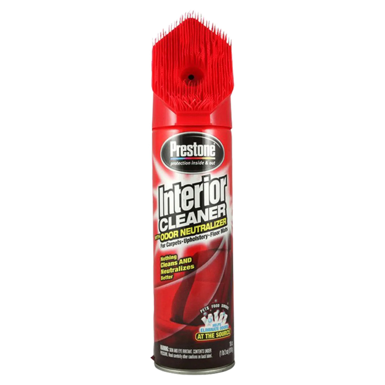 Prestone AS-345 Prestone AS-345 Carpet Cleaner with Odor Neutralizer, 18 oz, Aerosol Can, Orange, Cloudy Liquid