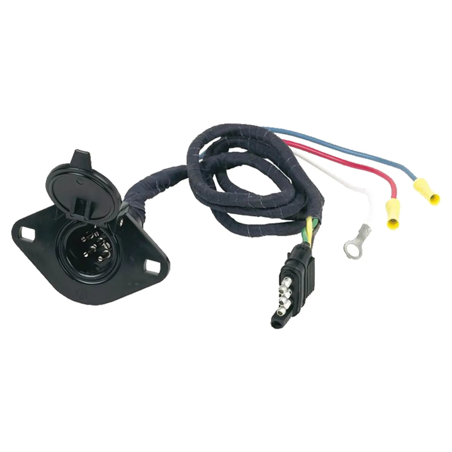 Hopkins 47155 Hopkins 47155 4-Wire Flat to 6-Pole Round Trailer Adapter, 6 P, 4 Wire, Plastic