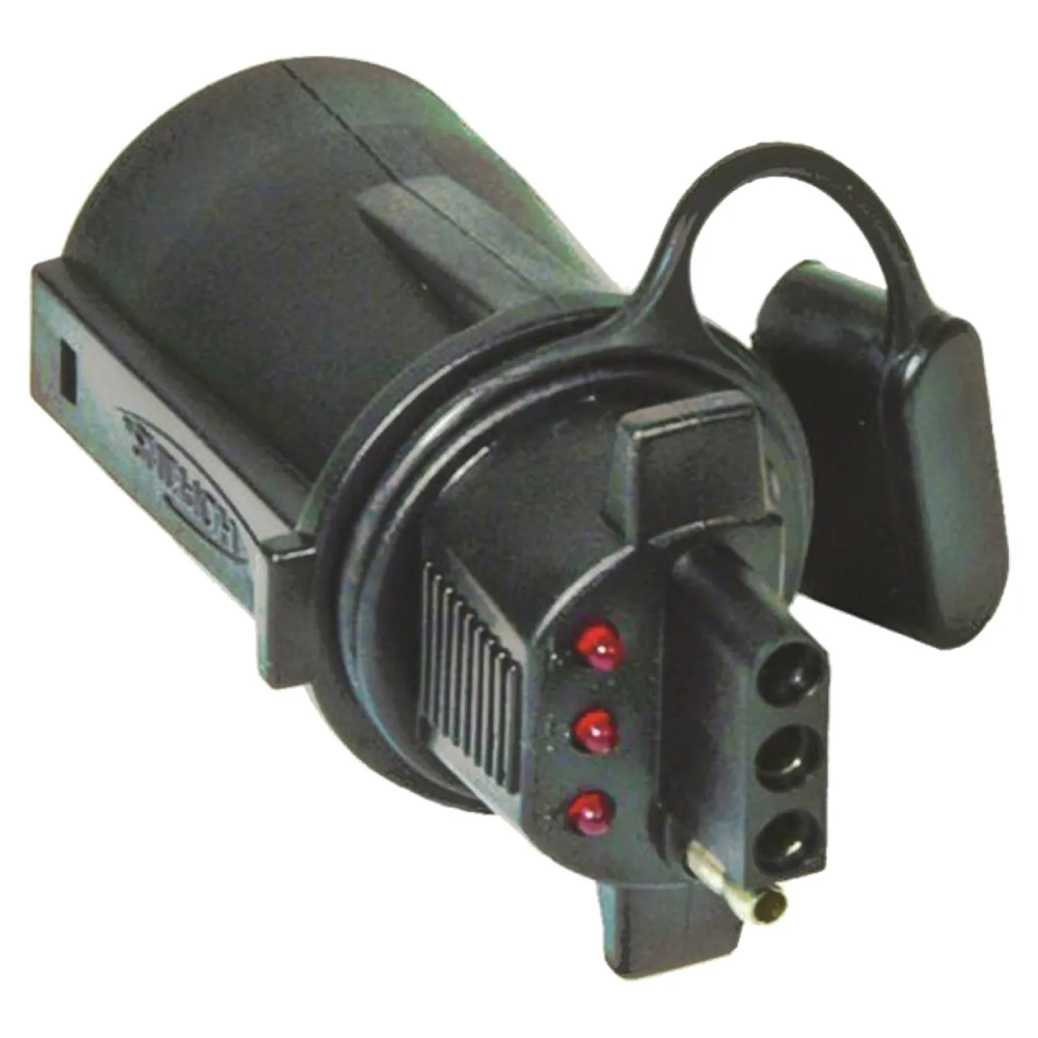 Hopkins 47345 Hopkins 47345 7 RV Blade to 4 Wire Flat Trailer Adapter with LED, 4 Wire, Plastic