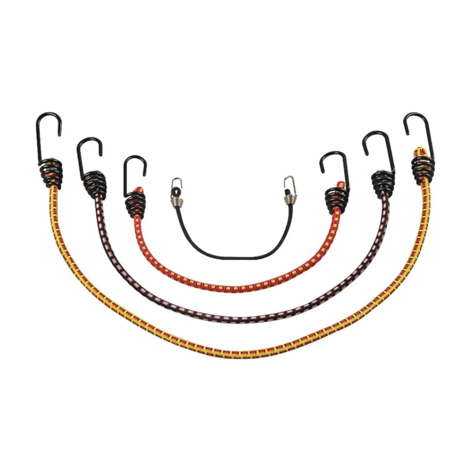 Pro Source FH64078 ProSource 6-Pack Assorted Bungee Cords with High Tension Steel Hooks, Polypropylene - FH64078